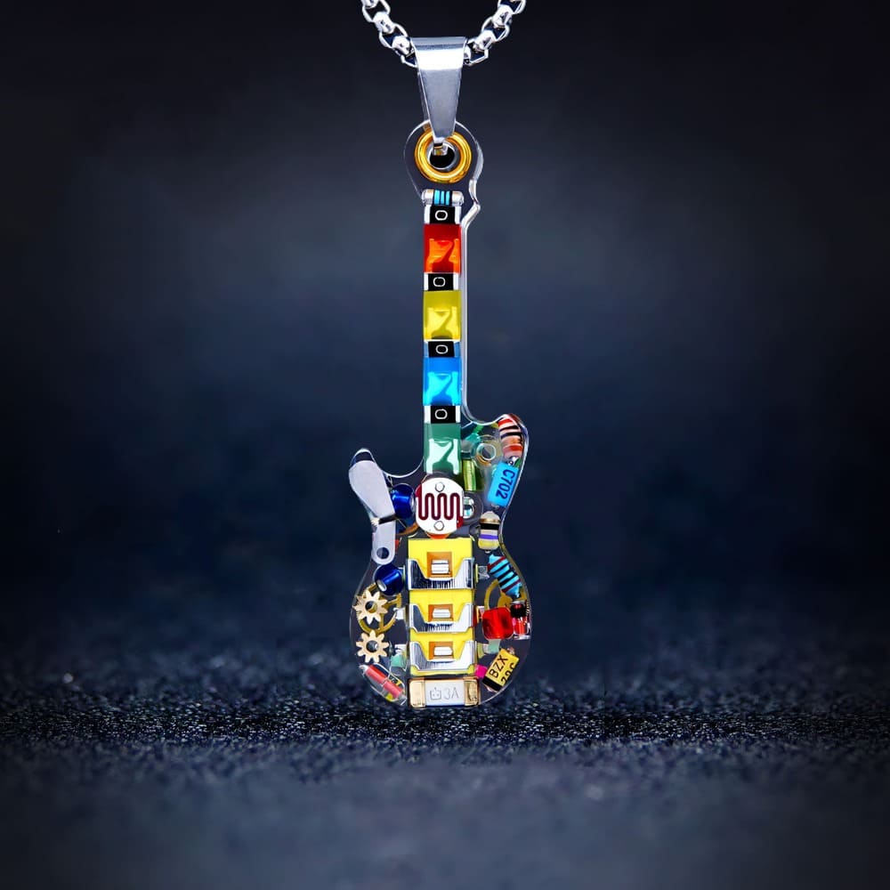 Guitare Spacetime - Pendentif et chaînes Cyberpunk | Mochipunk