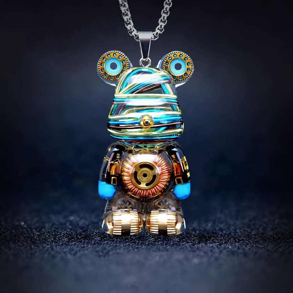 Circuit Killer Bear – Cyberpunk Pendant & Chains | Mochipunk