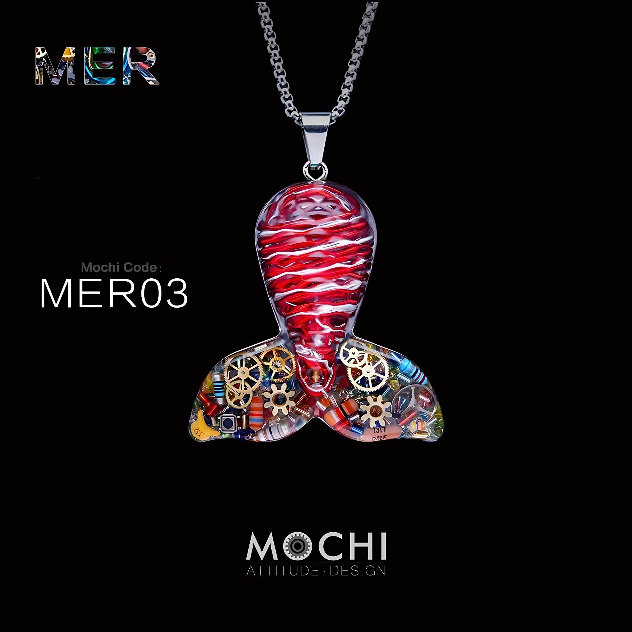 Mermaid - Cyberpunk Pendant & Chains | Mochipunk