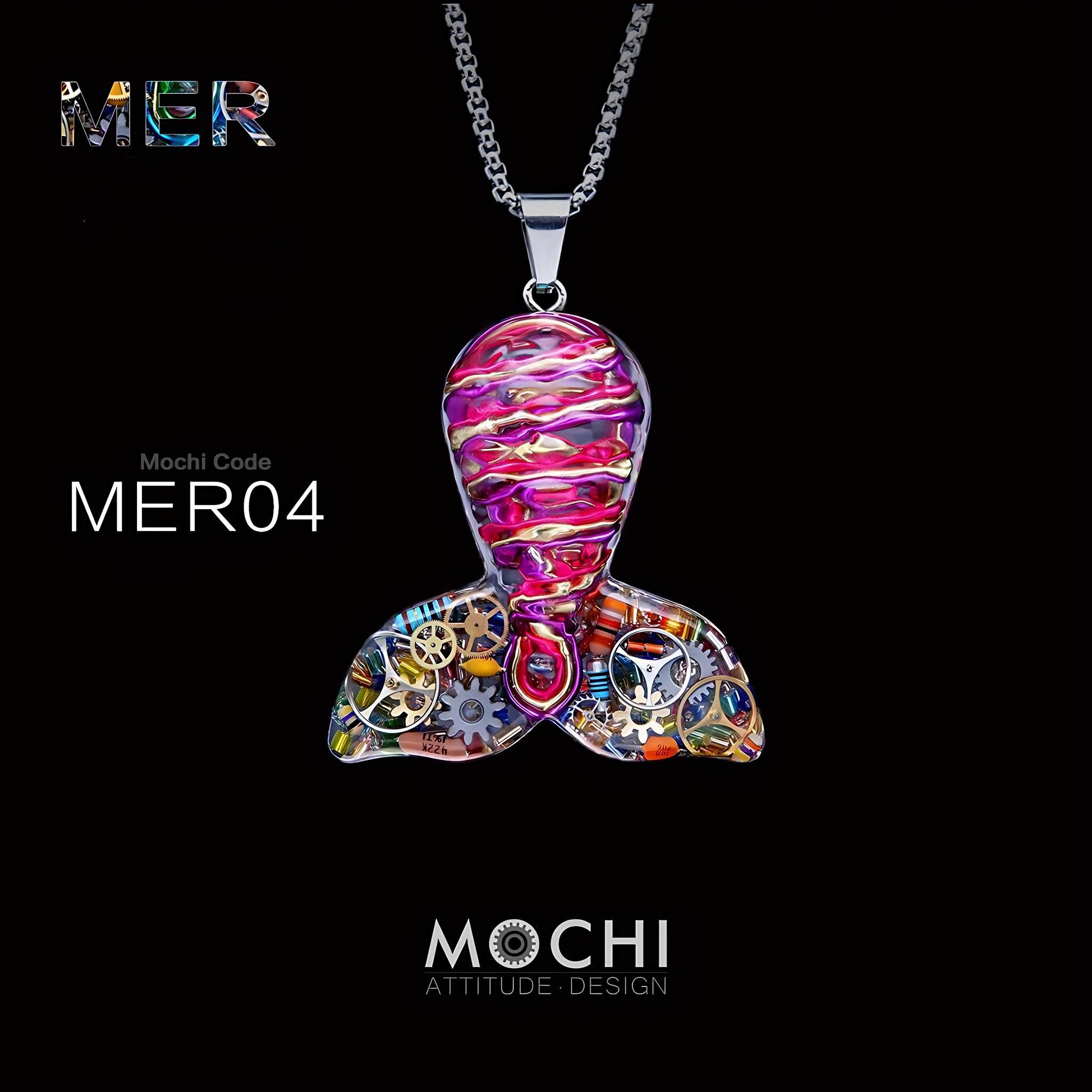 Mermaid - Cyberpunk Pendant & Chains | Mochipunk