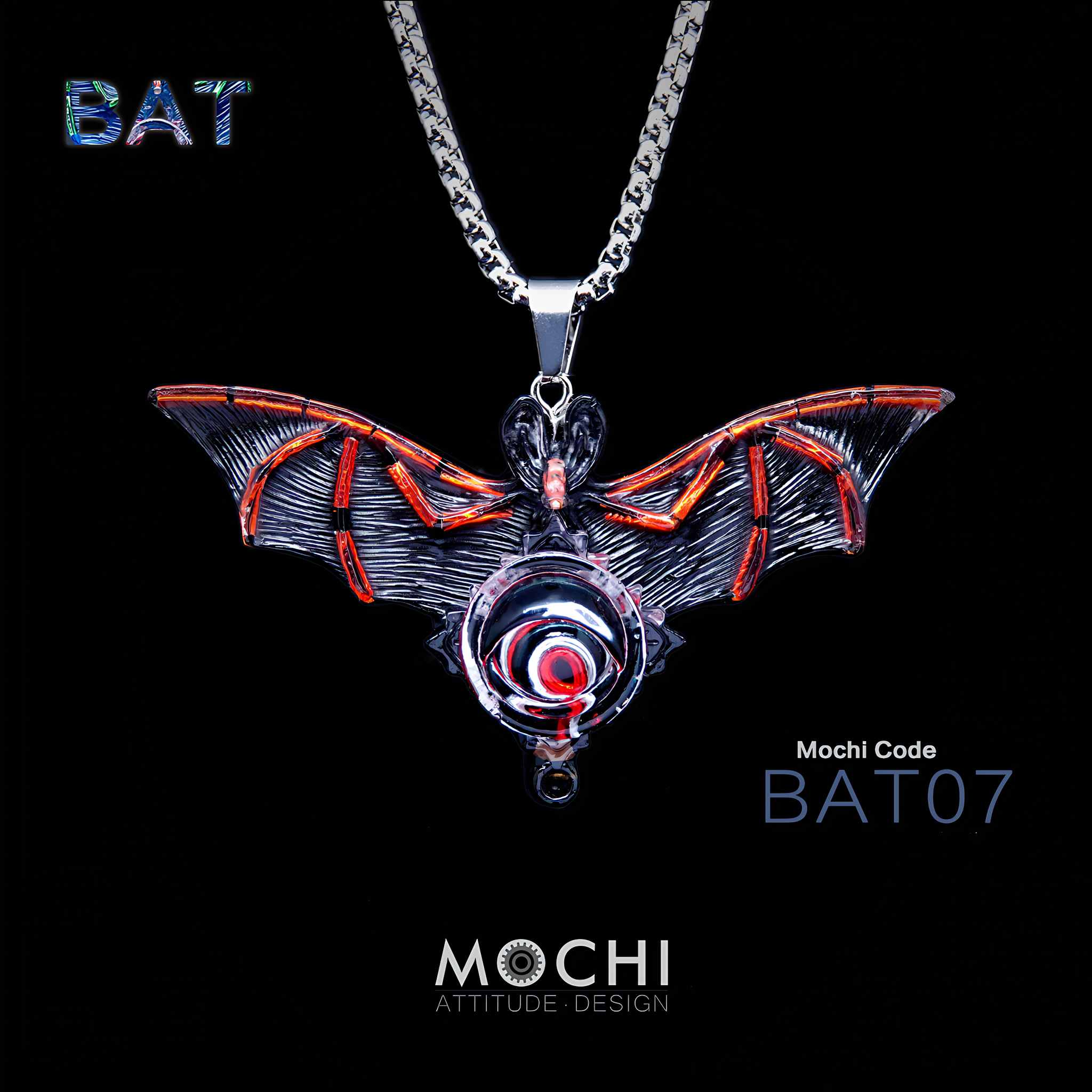 Dark Bat - Cyberpunk Pendant & Chains | Mochipunk