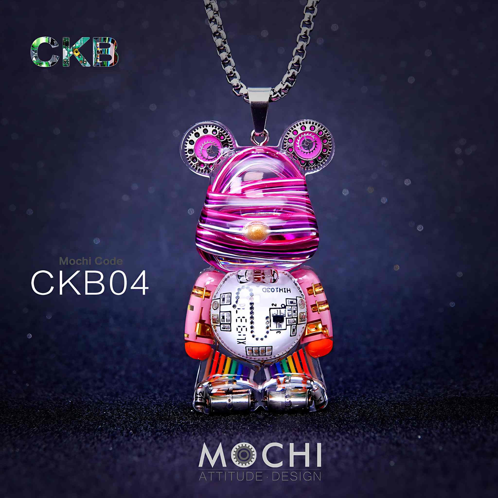 Circuit Killer Bear – Cyberpunk Pendant & Chains | Mochipunk