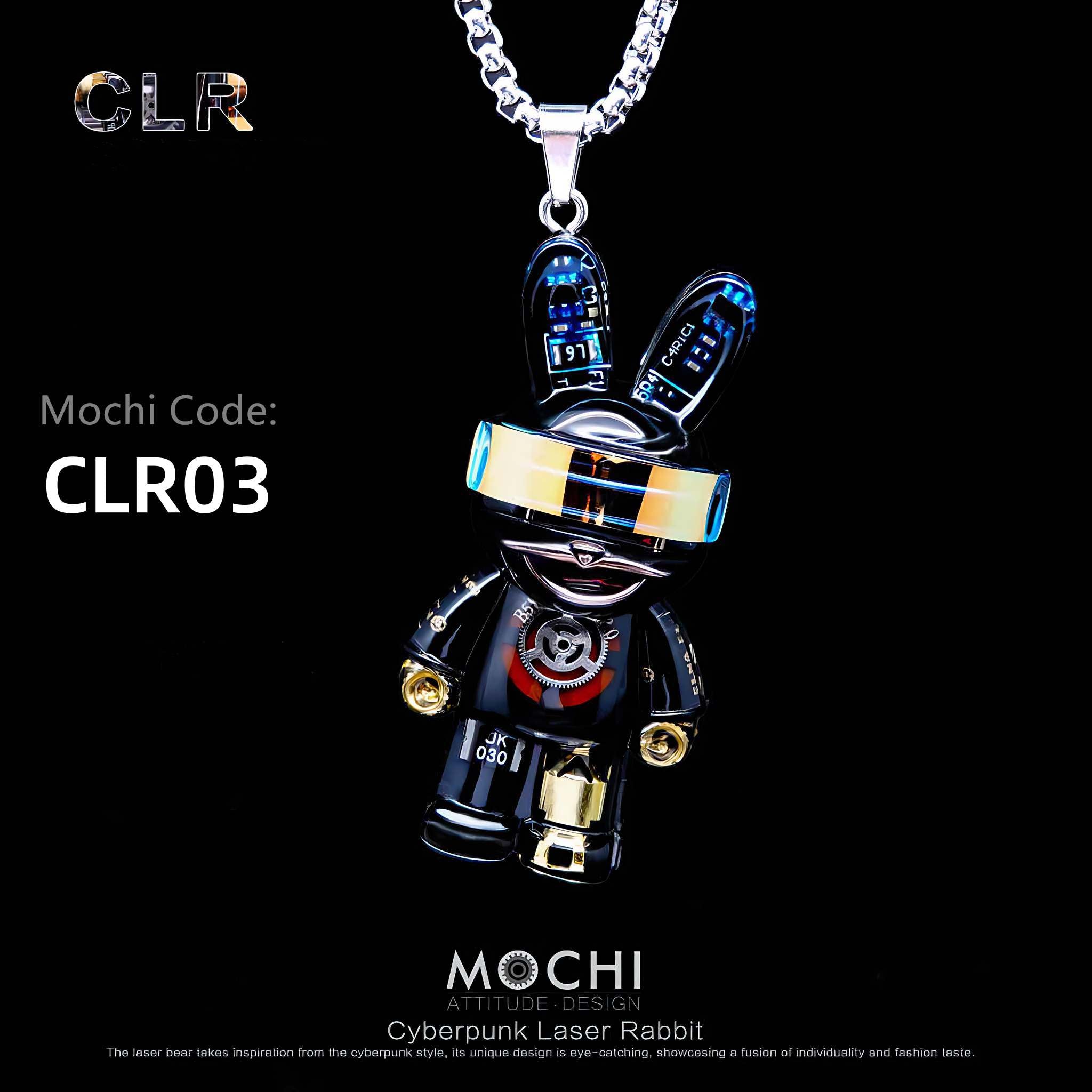 Laser Rabbit - Cyberpunk Pendant & Chains | Mochipunk