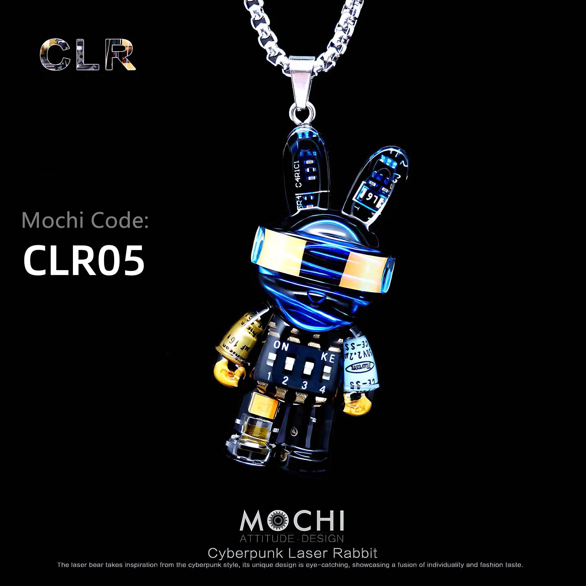 Laser Rabbit - Cyberpunk Pendant & Chains | Mochipunk
