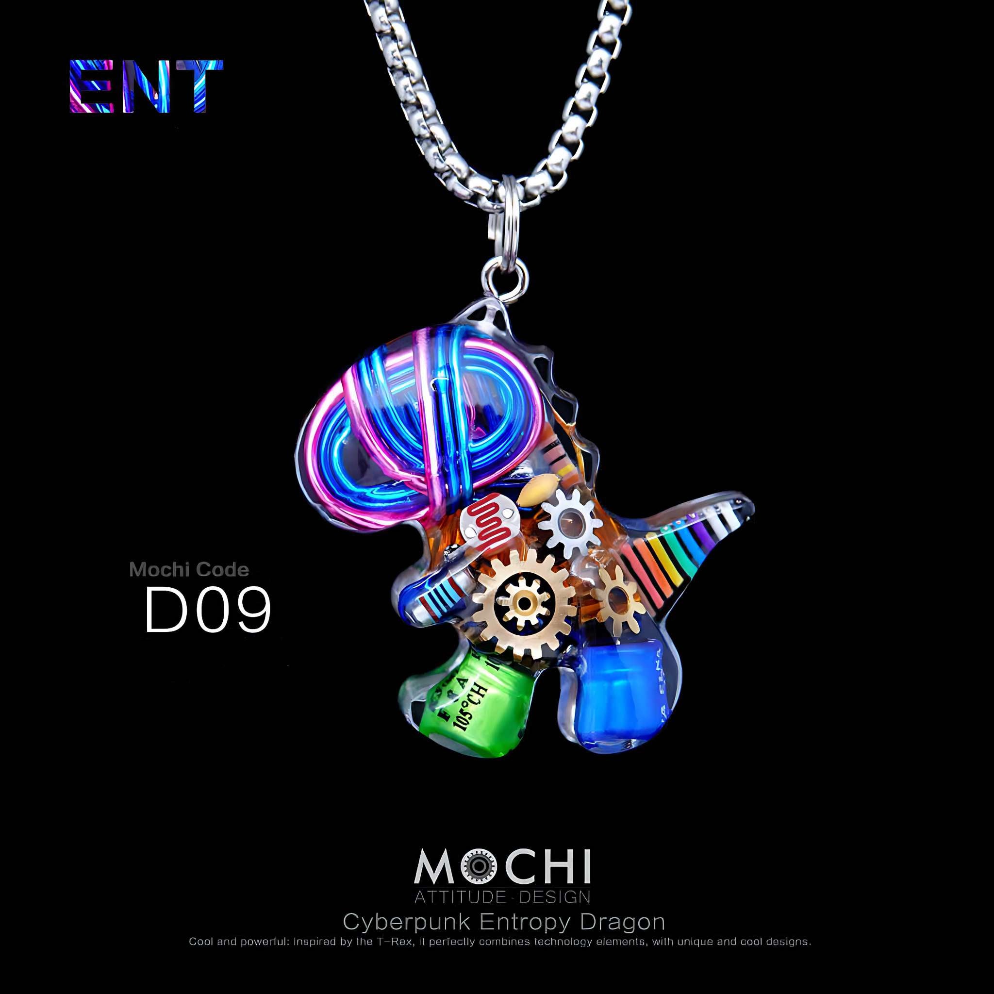 Entropy Dragon - Cyberpunk Pendant & Chains | Mochipunk