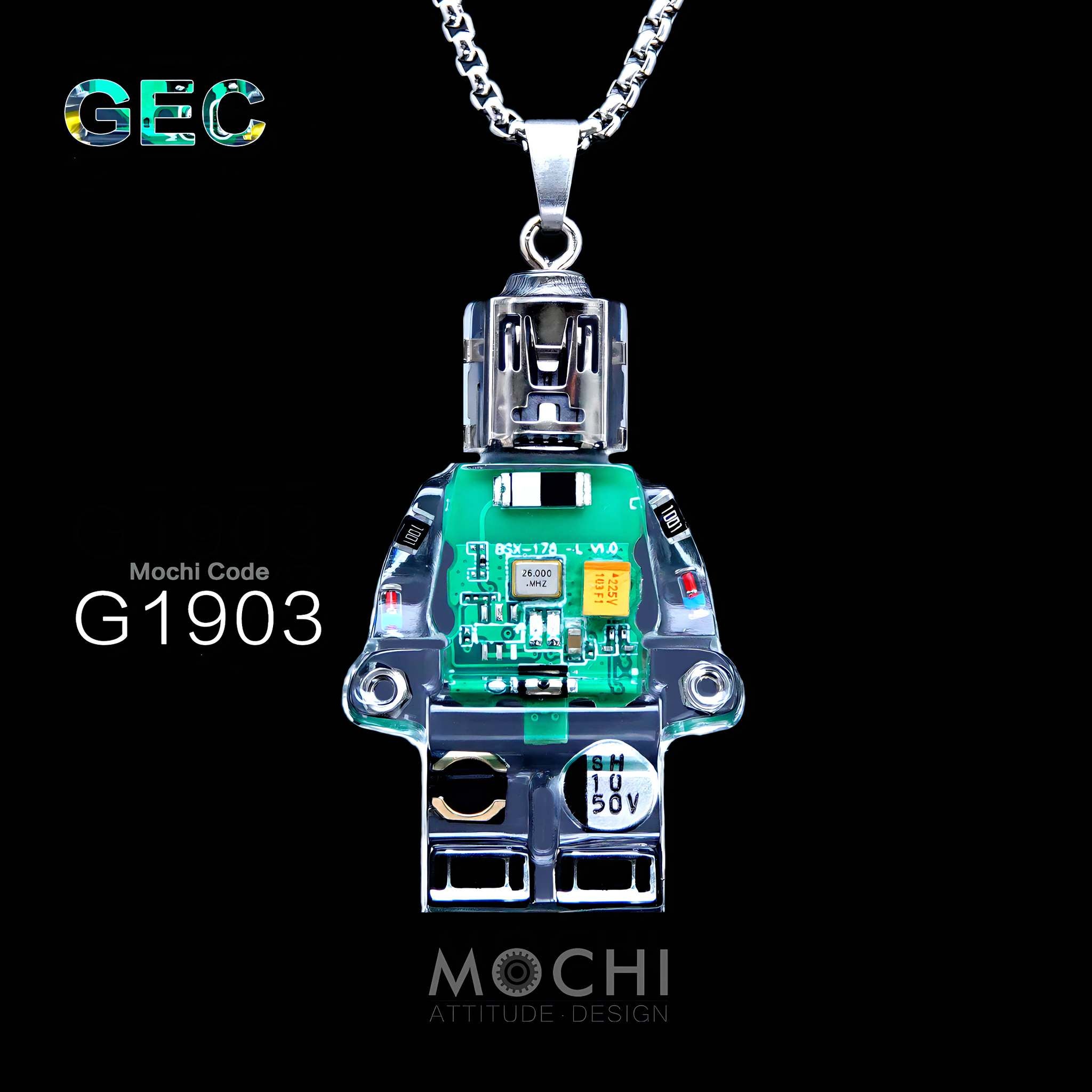 Gear Energy Core - Cyberpunk Pendant & Chains | Mochipunk