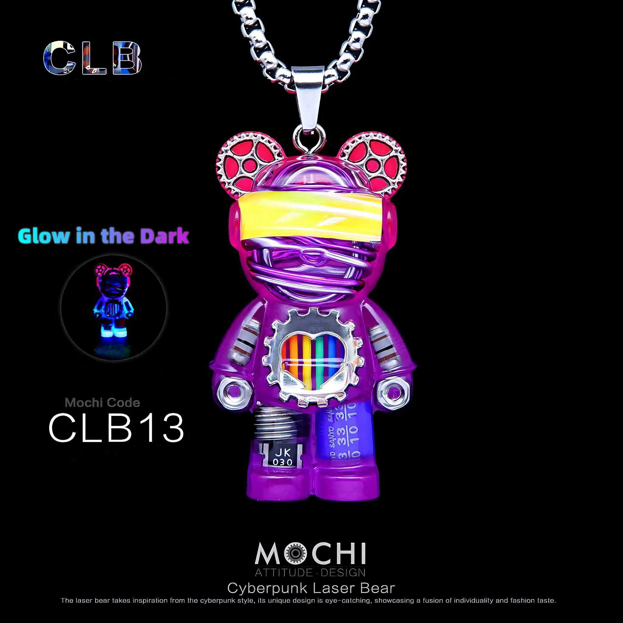 Laser Bear – Handmade Cyberpunk Necklace | Mochipunk