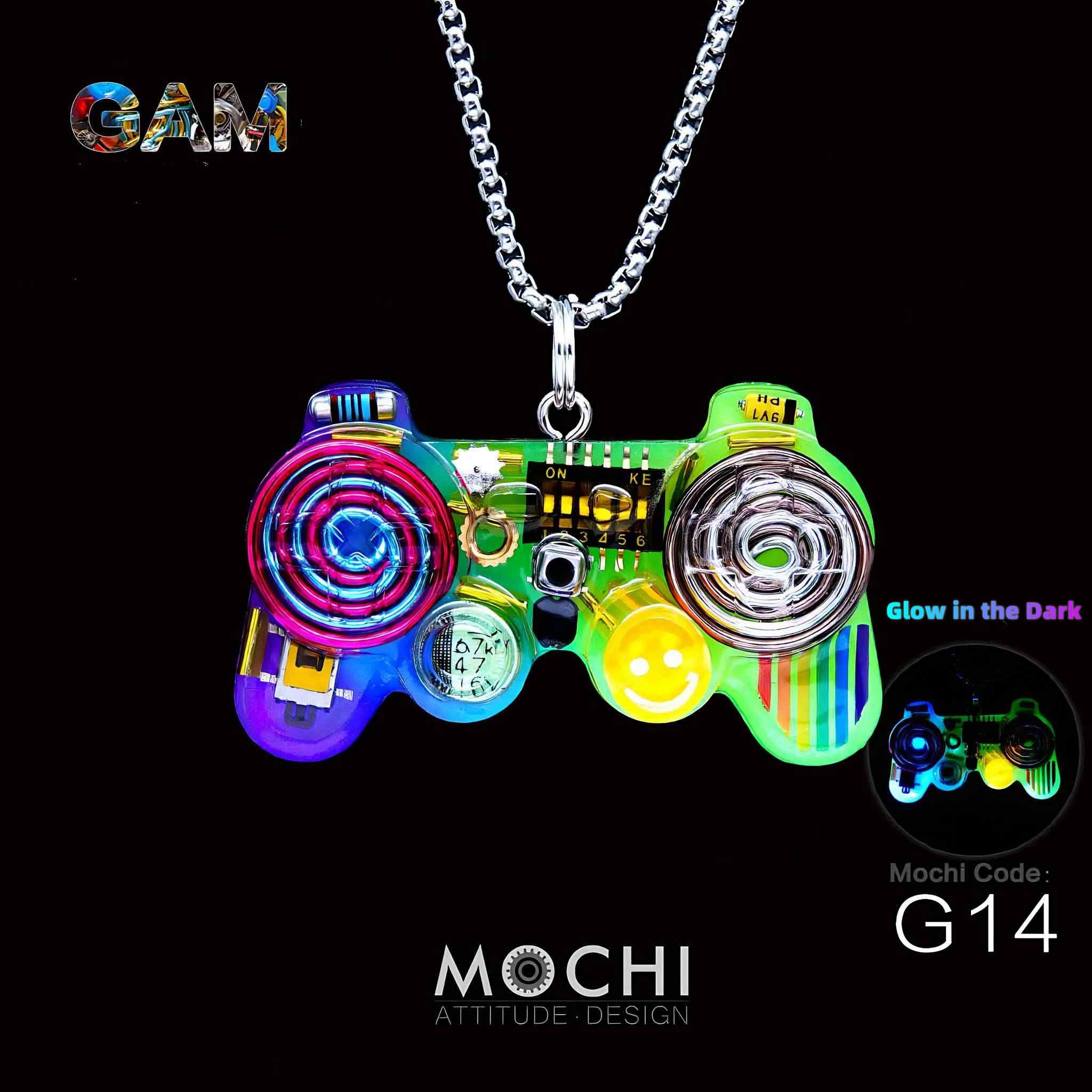 Game Handle - Cyberpunk Pendant & Chains | Mochipunk