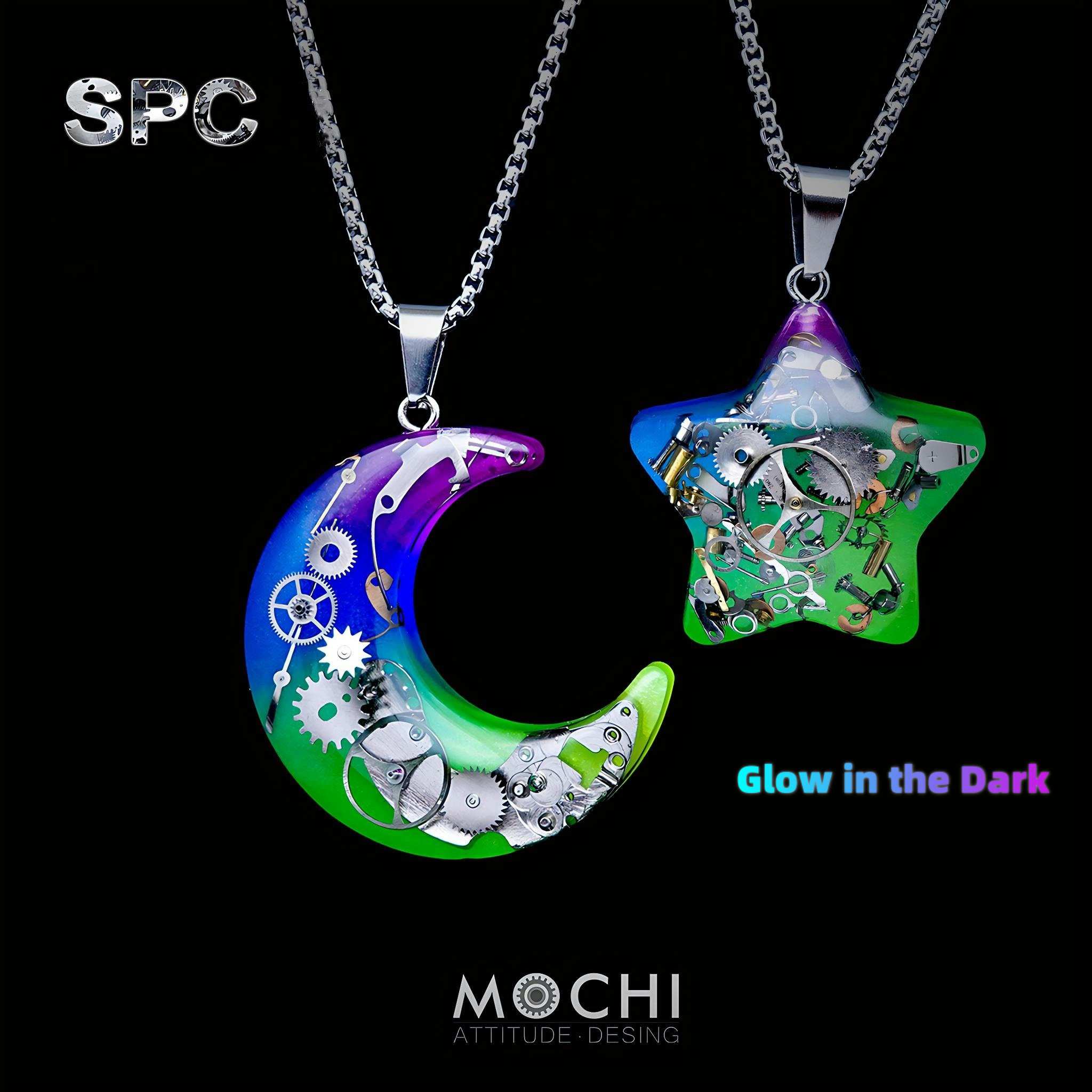 Moon & Star - Cyberpunk Pendant & Chains | Mochipunk