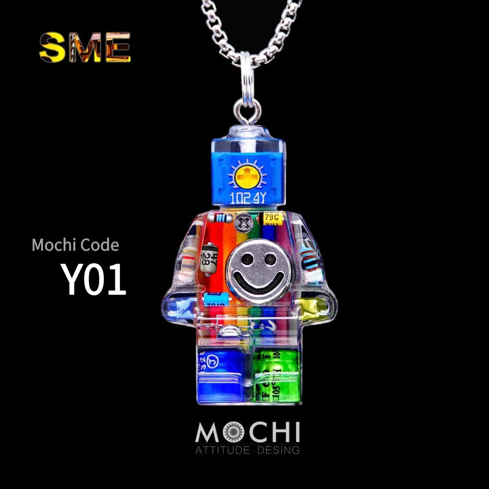 Smile Mech Engine – Handmade Cyberpunk Necklace | Mochipunk