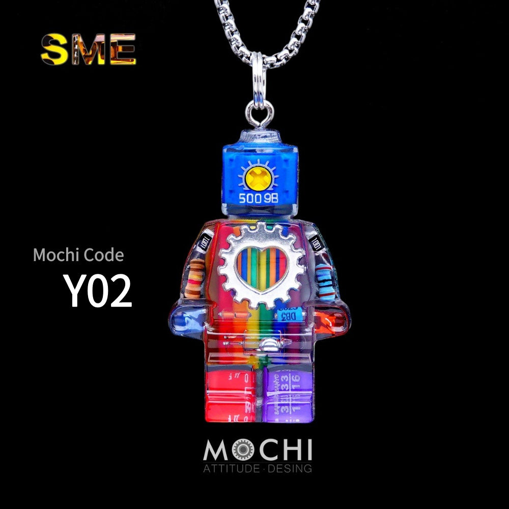 Smile Mech Engine – Handmade Cyberpunk Necklace | Mochipunk