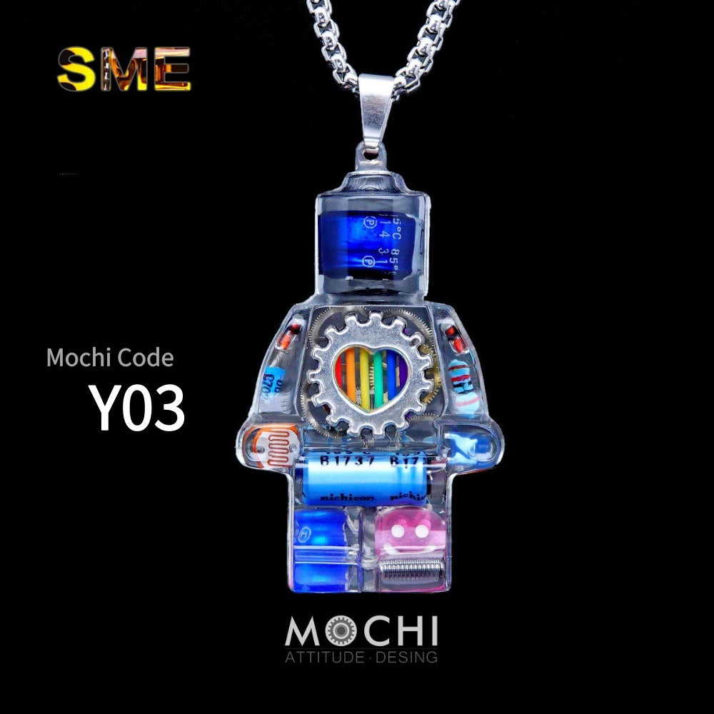Smile Mech Engine – Handmade Cyberpunk Necklace | Mochipunk