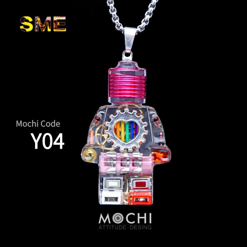 Smile Mech Engine – Handmade Cyberpunk Necklace | Mochipunk