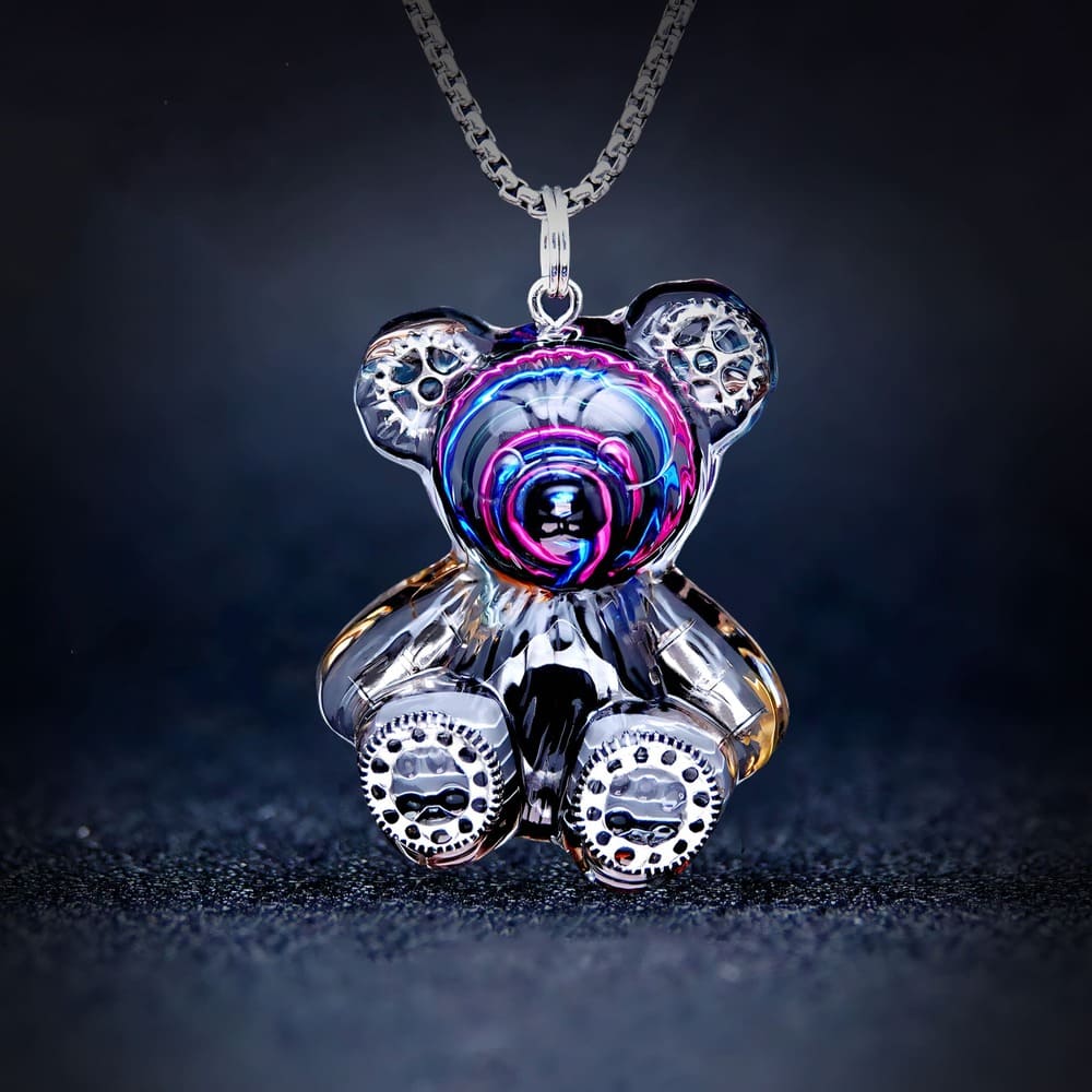 Bear Duffy - Cyberpunk Pendant & Chains - Futuristic Jewelry