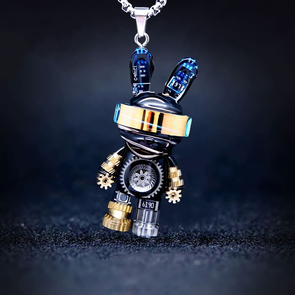 Laser Rabbit - Cyberpunk Pendant & Chains | Mochipunk