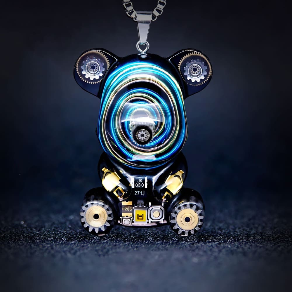 Big Violent Bear – Cyberpunk Pendant & Chains | Mochipunk