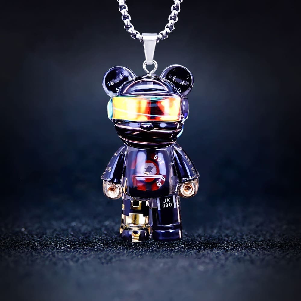 Laser Bear – Cyberpunk Pendant & Chains | Mochipunk