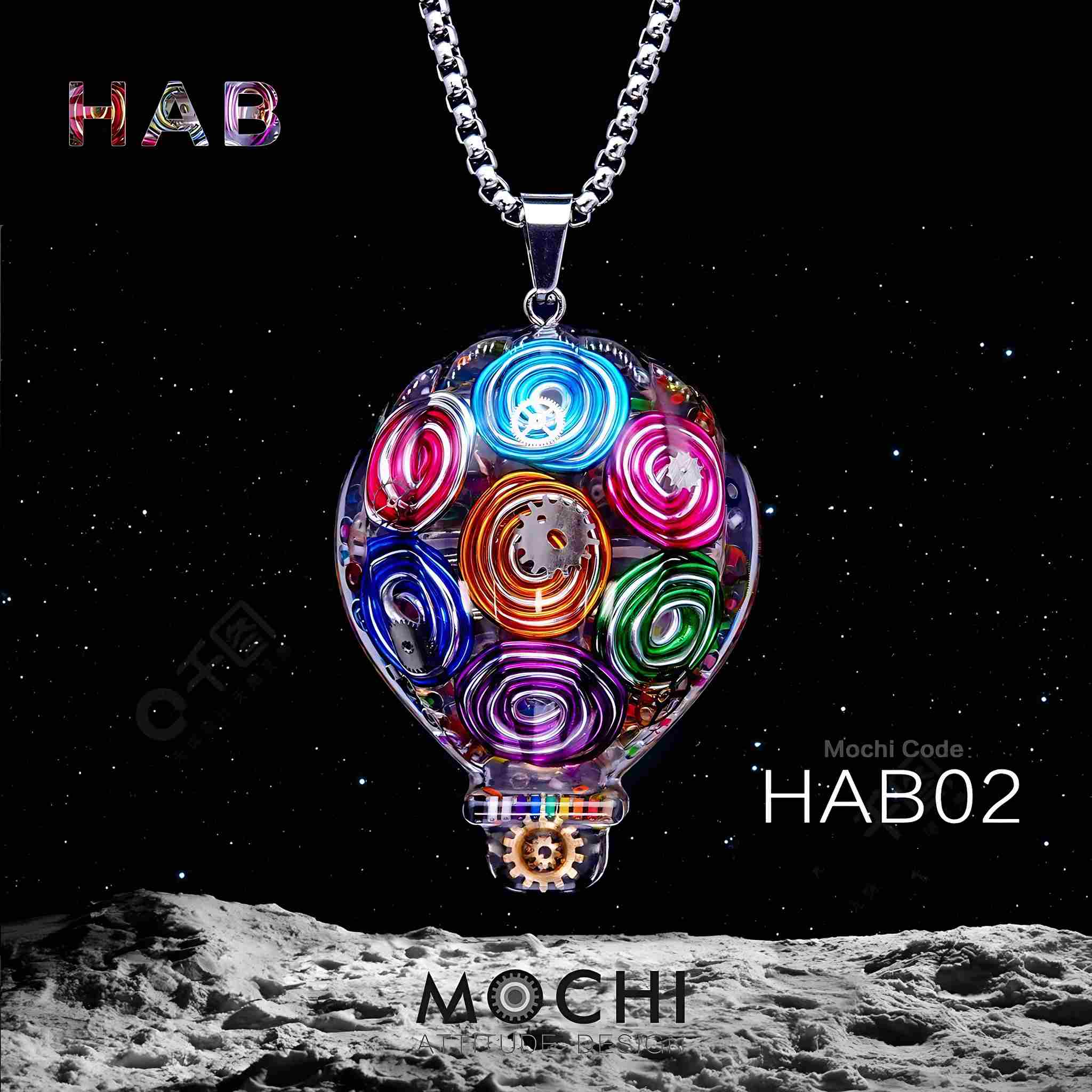 Hovering Air Balloon - Cyberpunk Pendant & Chains | Mochipunk
