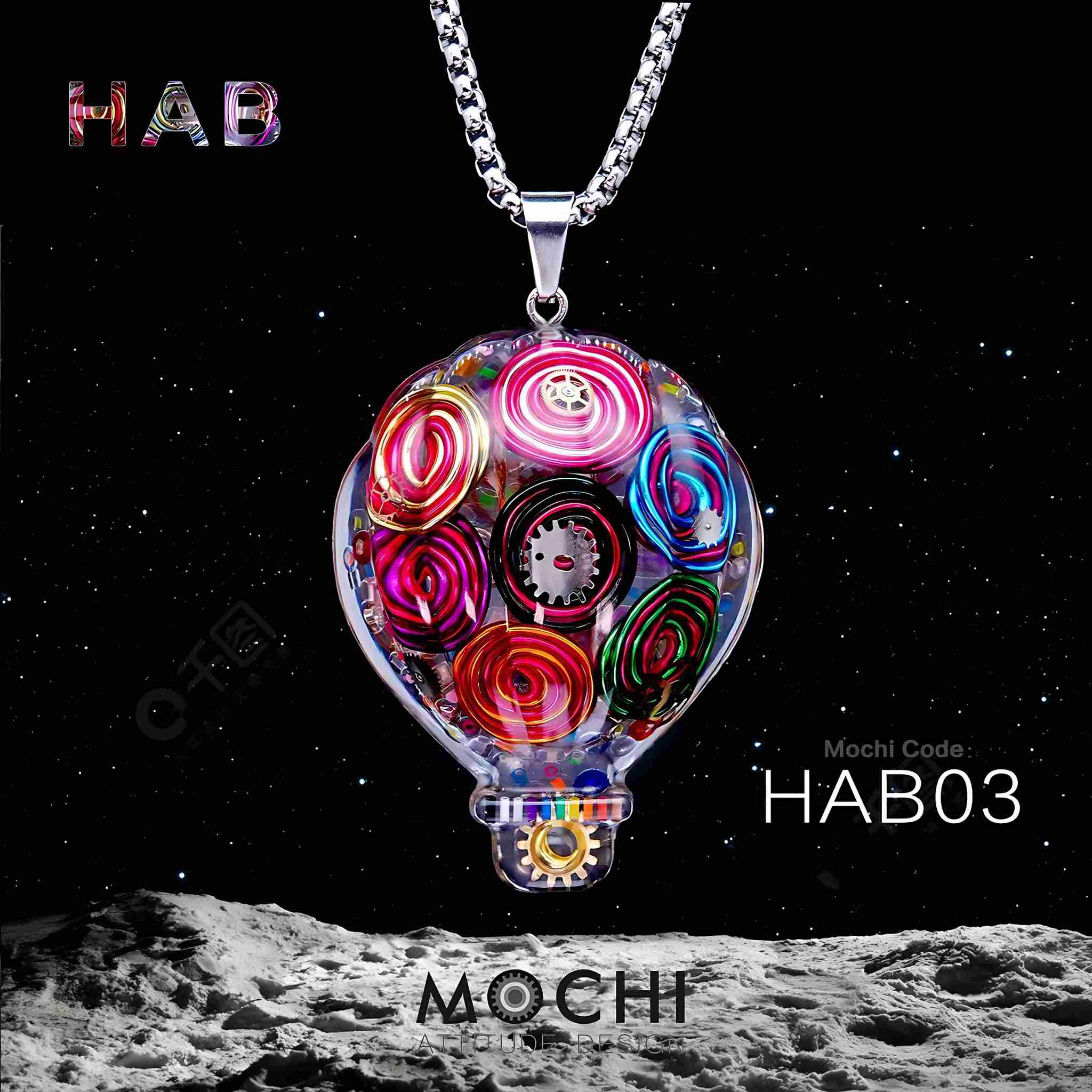 Hovering Air Balloon - Cyberpunk Pendant & Chains | Mochipunk