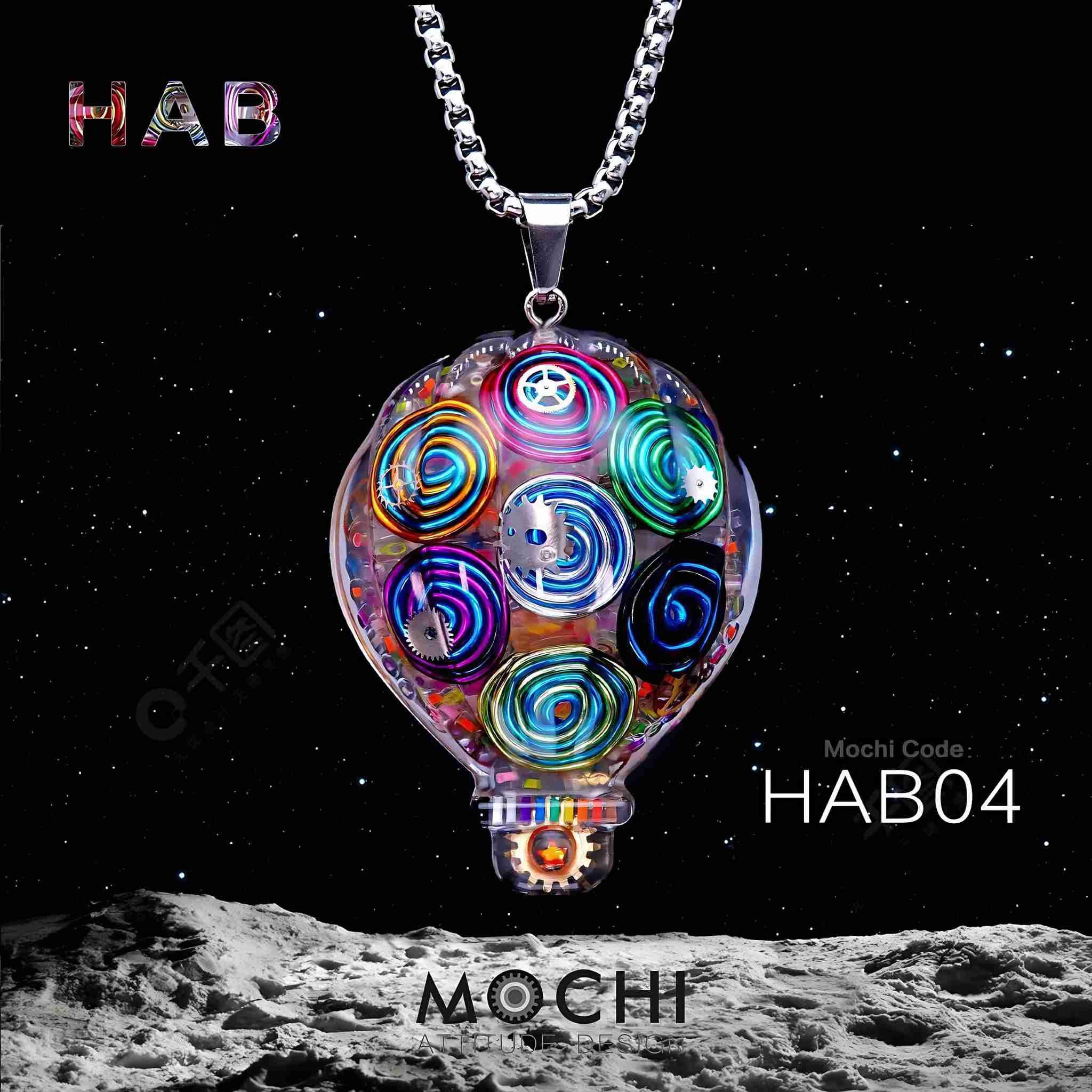 Hovering Air Balloon - Cyberpunk Pendant & Chains | Mochipunk