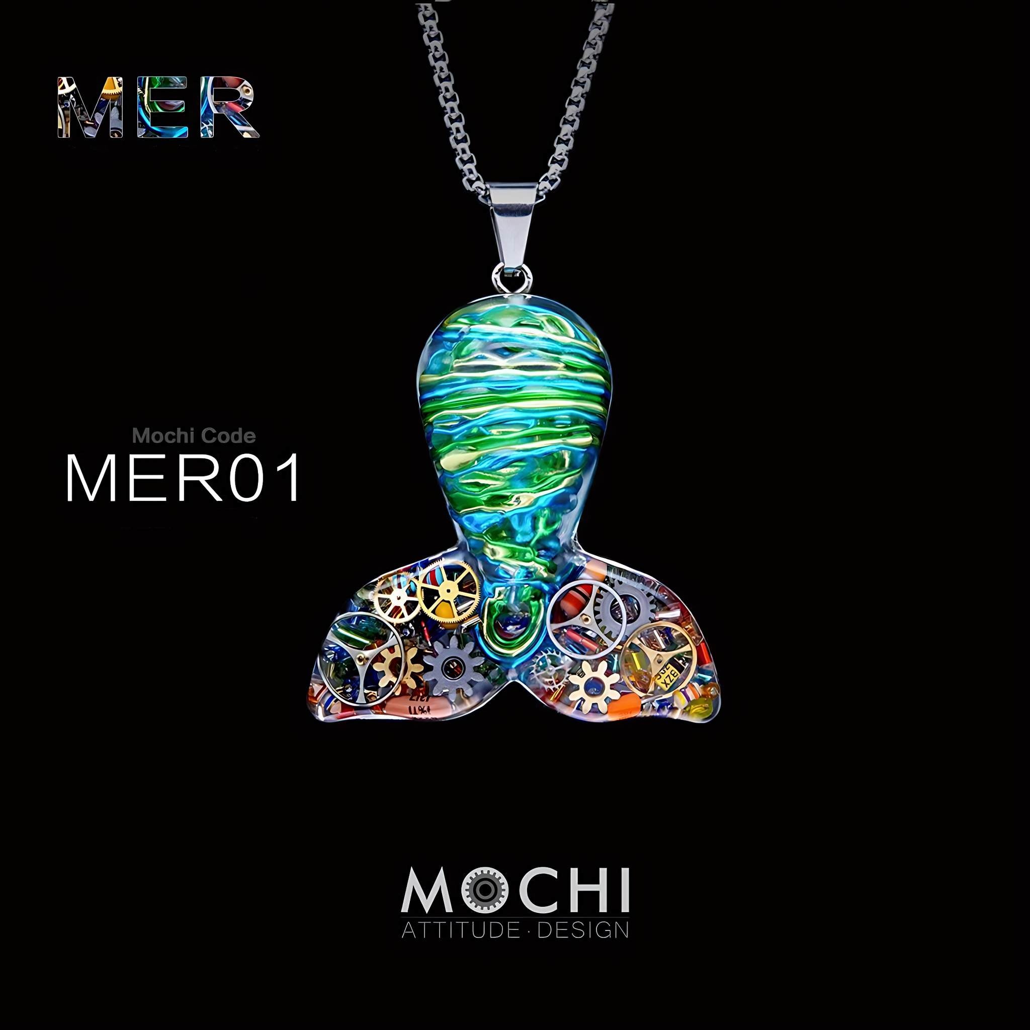 Mermaid - Cyberpunk Pendant & Chains | Mochipunk
