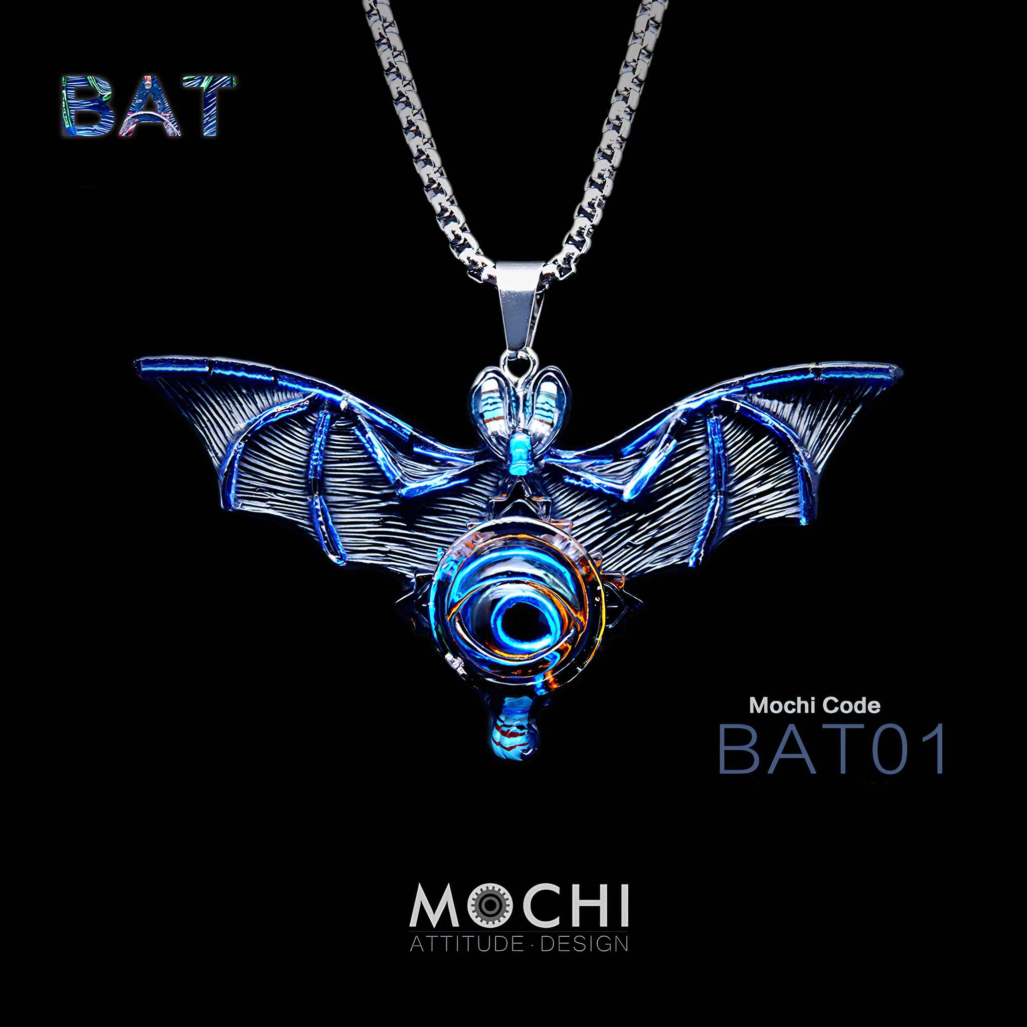 Dark Bat - Cyberpunk Pendant & Chains | Mochipunk