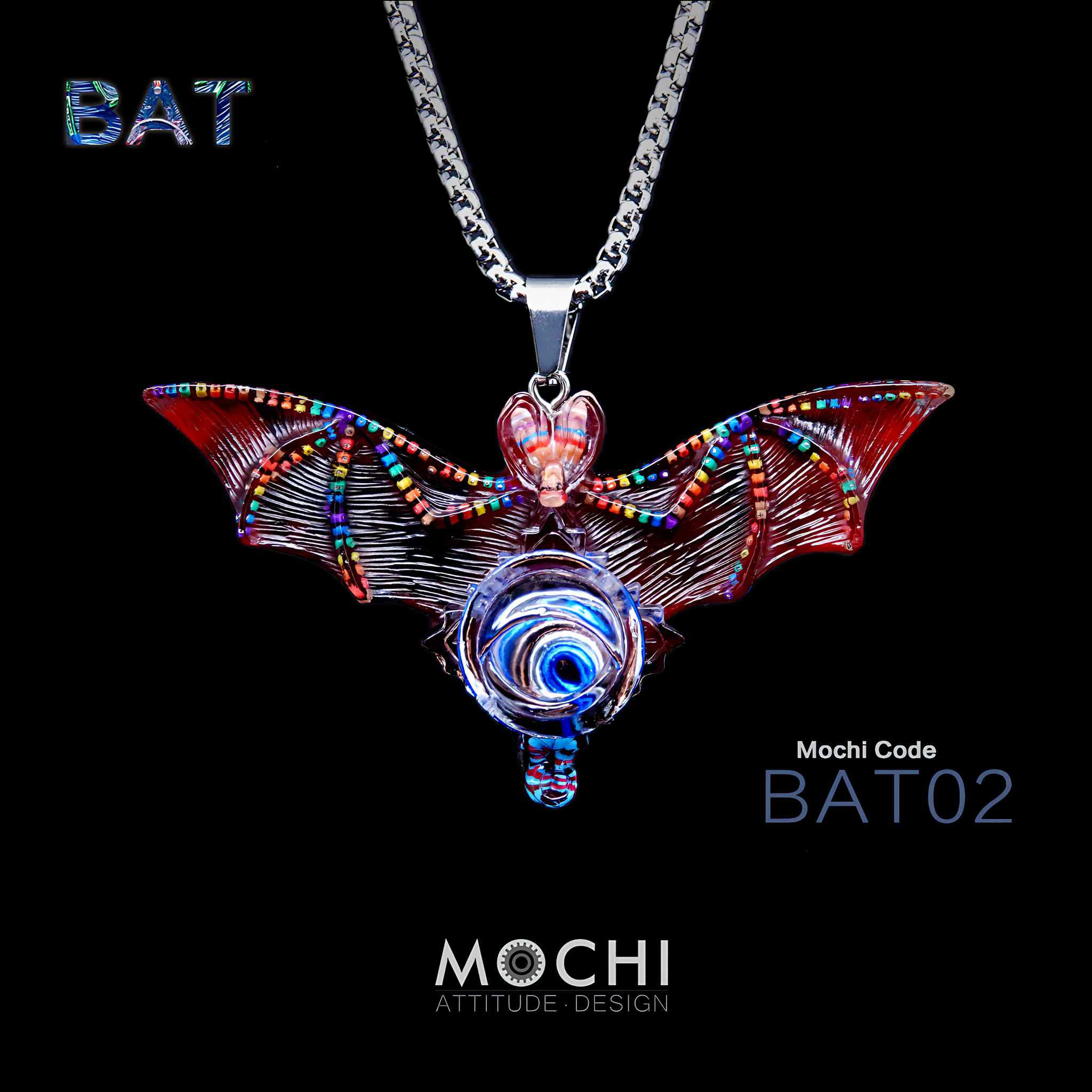 Dark Bat - Cyberpunk Pendant & Chains | Mochipunk