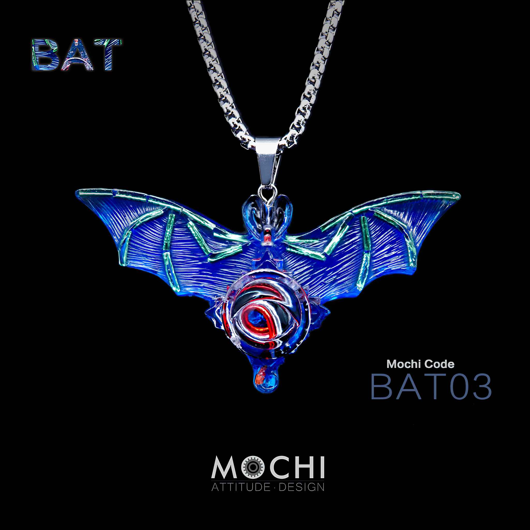 Dark Bat - Cyberpunk Pendant & Chains | Mochipunk