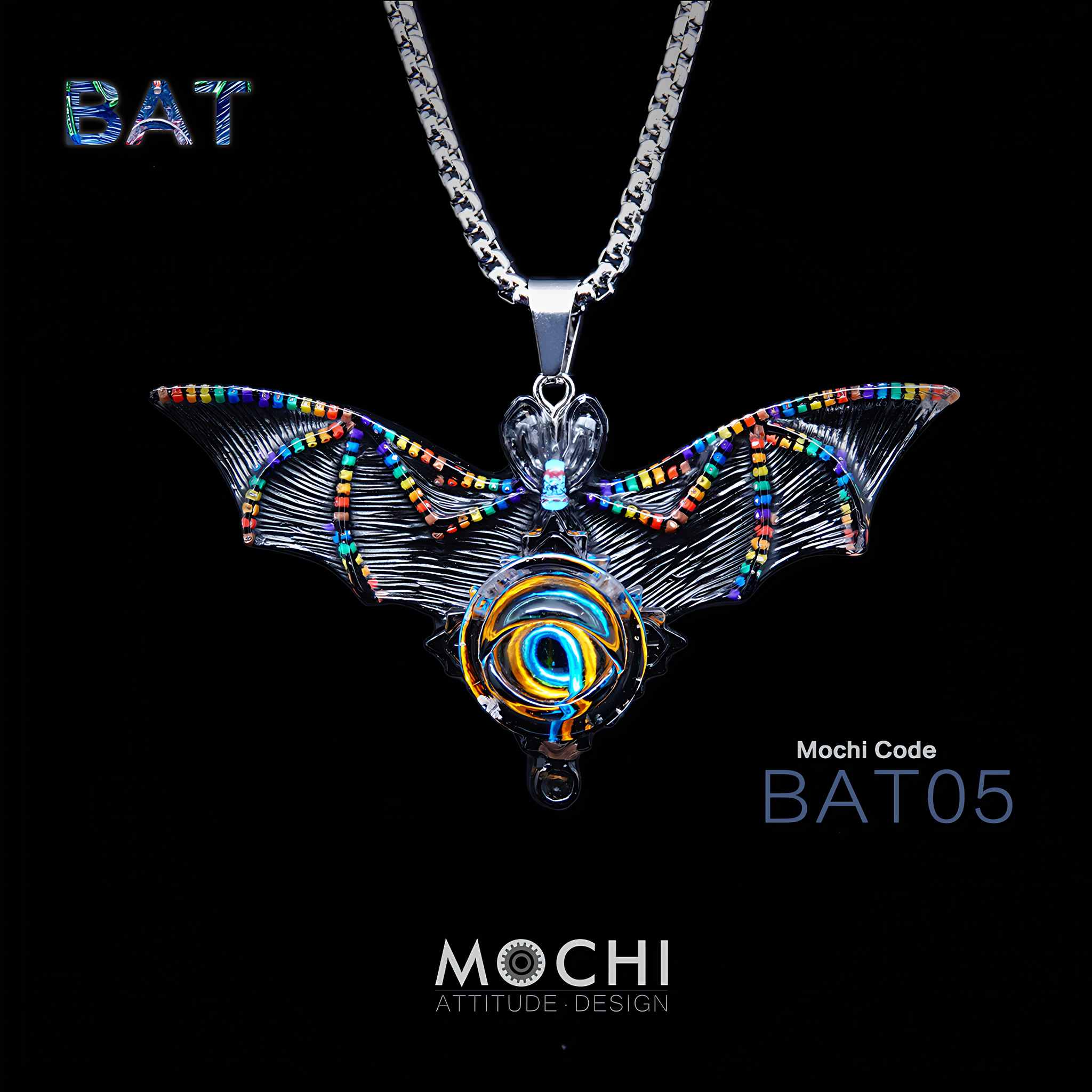 Dark Bat - Cyberpunk Pendant & Chains | Mochipunk