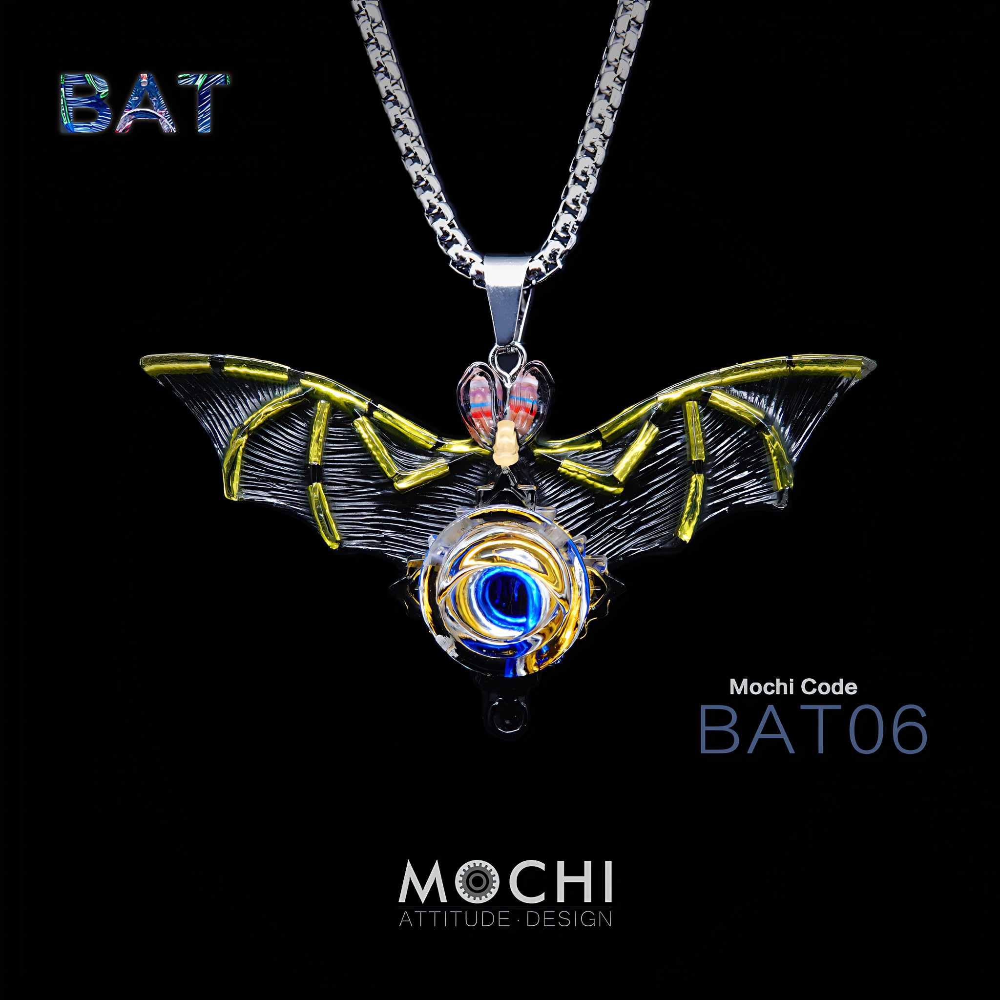 Dark Bat - Cyberpunk Pendant & Chains | Mochipunk