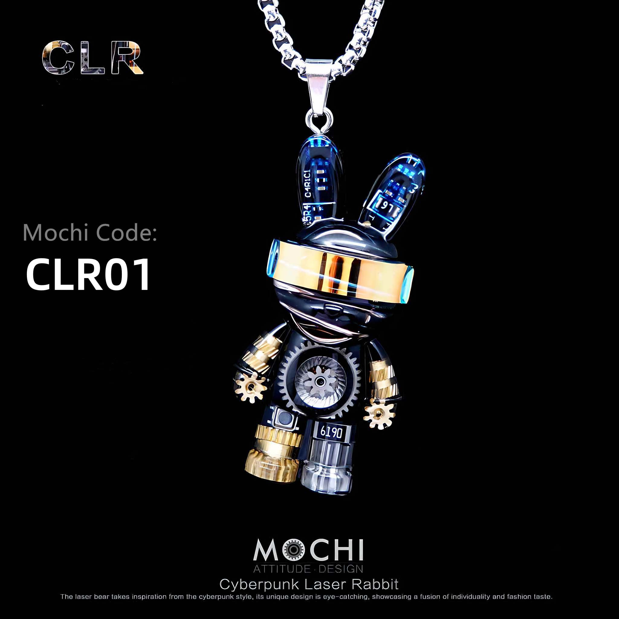 Laser Rabbit - Cyberpunk Pendant & Chains | Mochipunk