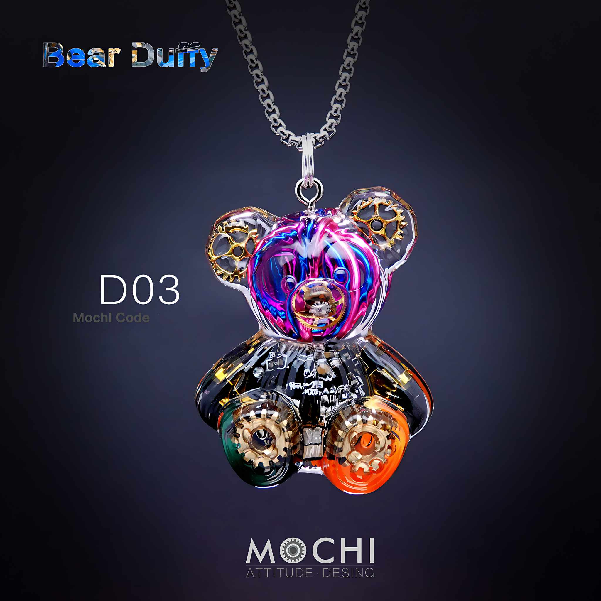 Bear Duffy - Cyberpunk Pendant & Chains | Mochipunk