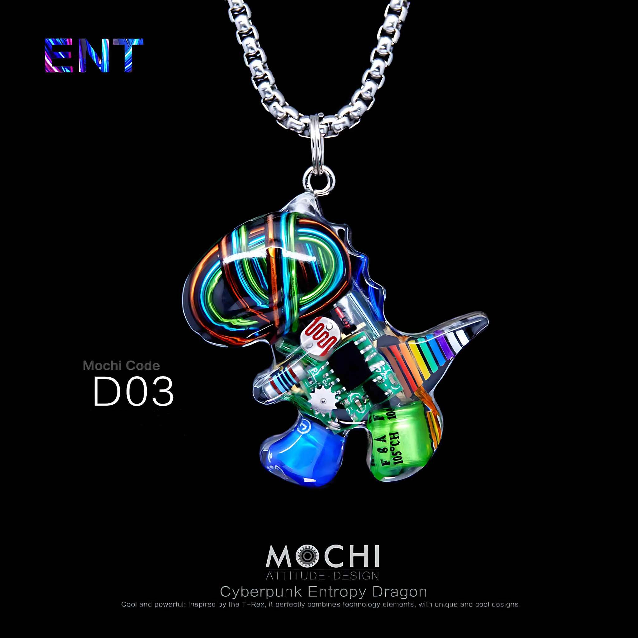 Entropy Dragon - Cyberpunk Pendant & Chains | Mochipunk