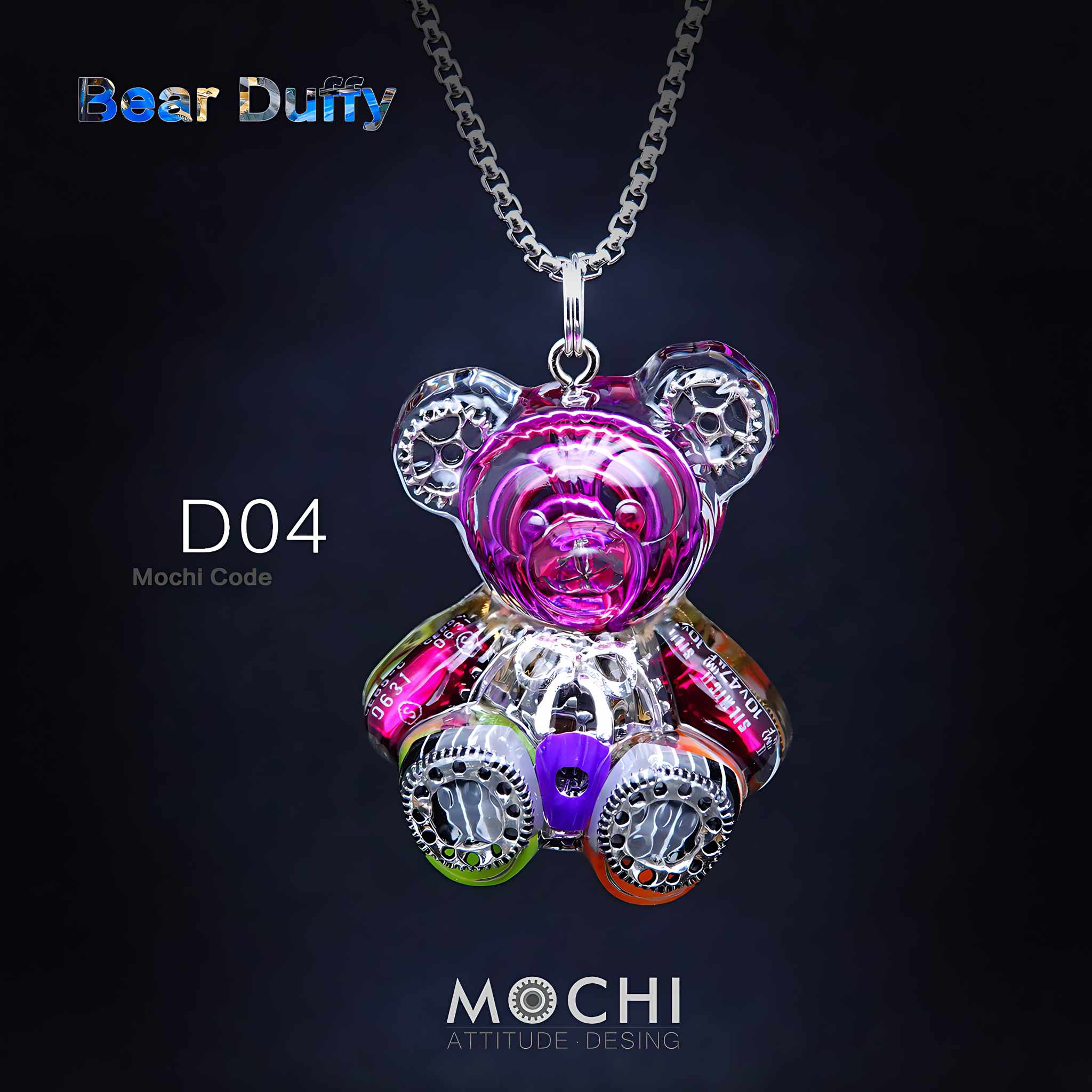 Bear Duffy - Cyberpunk Pendant & Chains | Mochipunk