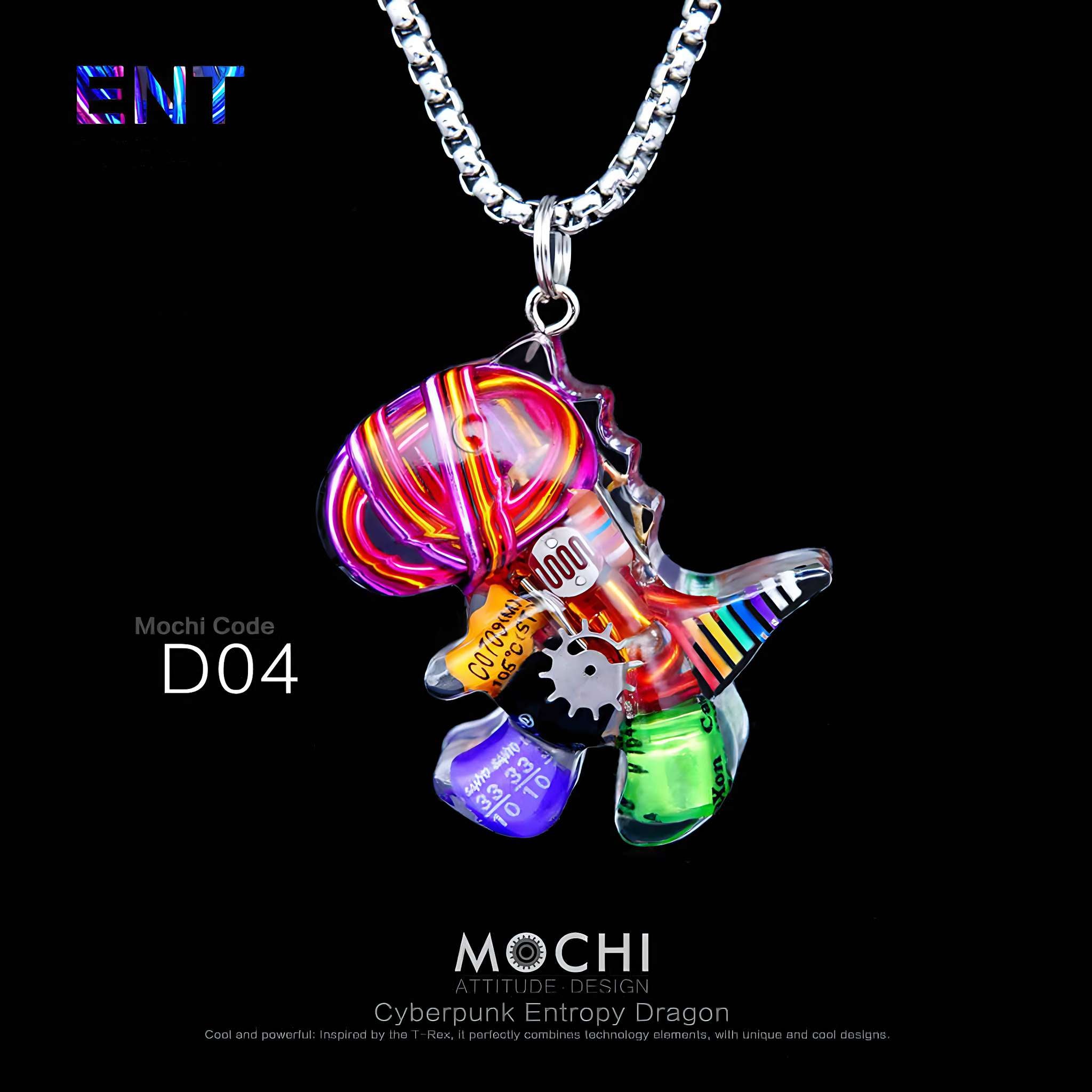 Entropy Dragon - Cyberpunk Pendant & Chains | Mochipunk
