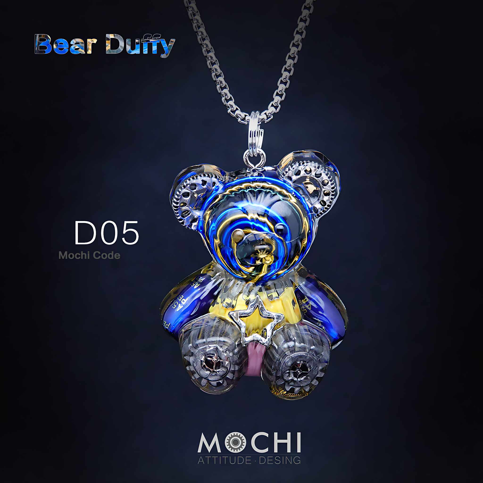 Bear Duffy - Cyberpunk Pendant & Chains | Mochipunk