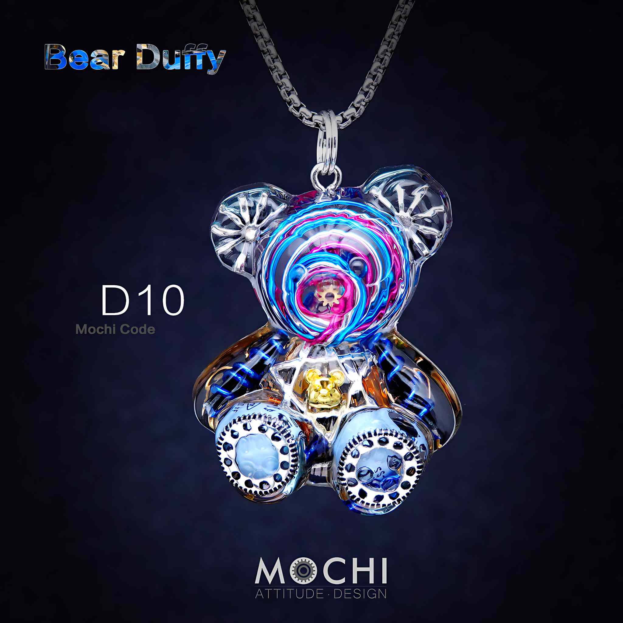 Bear Duffy - Cyberpunk Pendant & Chains | Mochipunk
