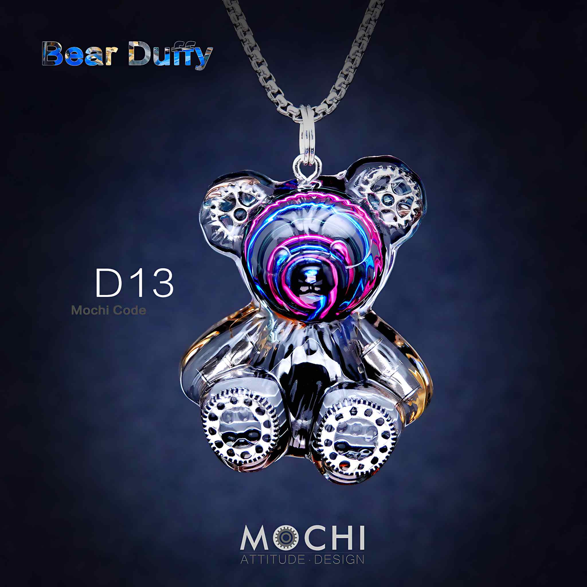 Bear Duffy - Cyberpunk Pendant & Chains | Mochipunk