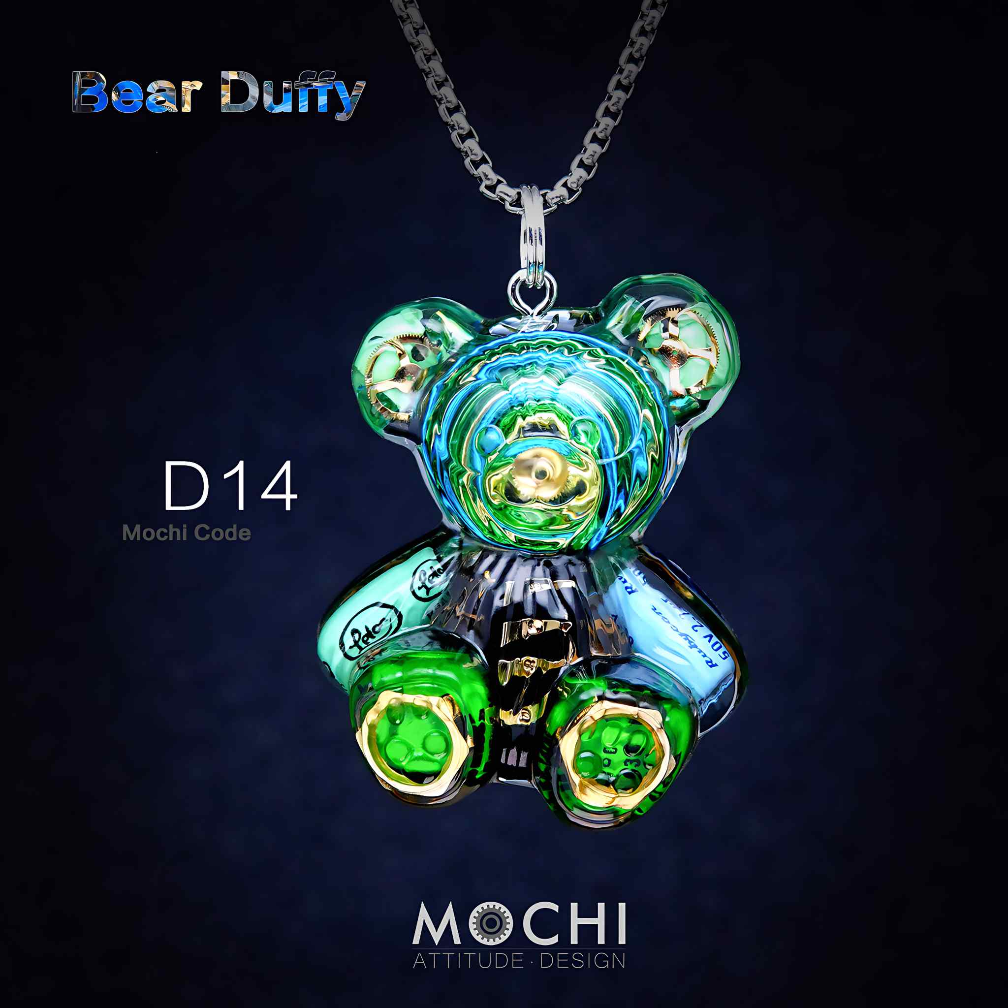 Bear Duffy - Cyberpunk Pendant & Chains | Mochipunk
