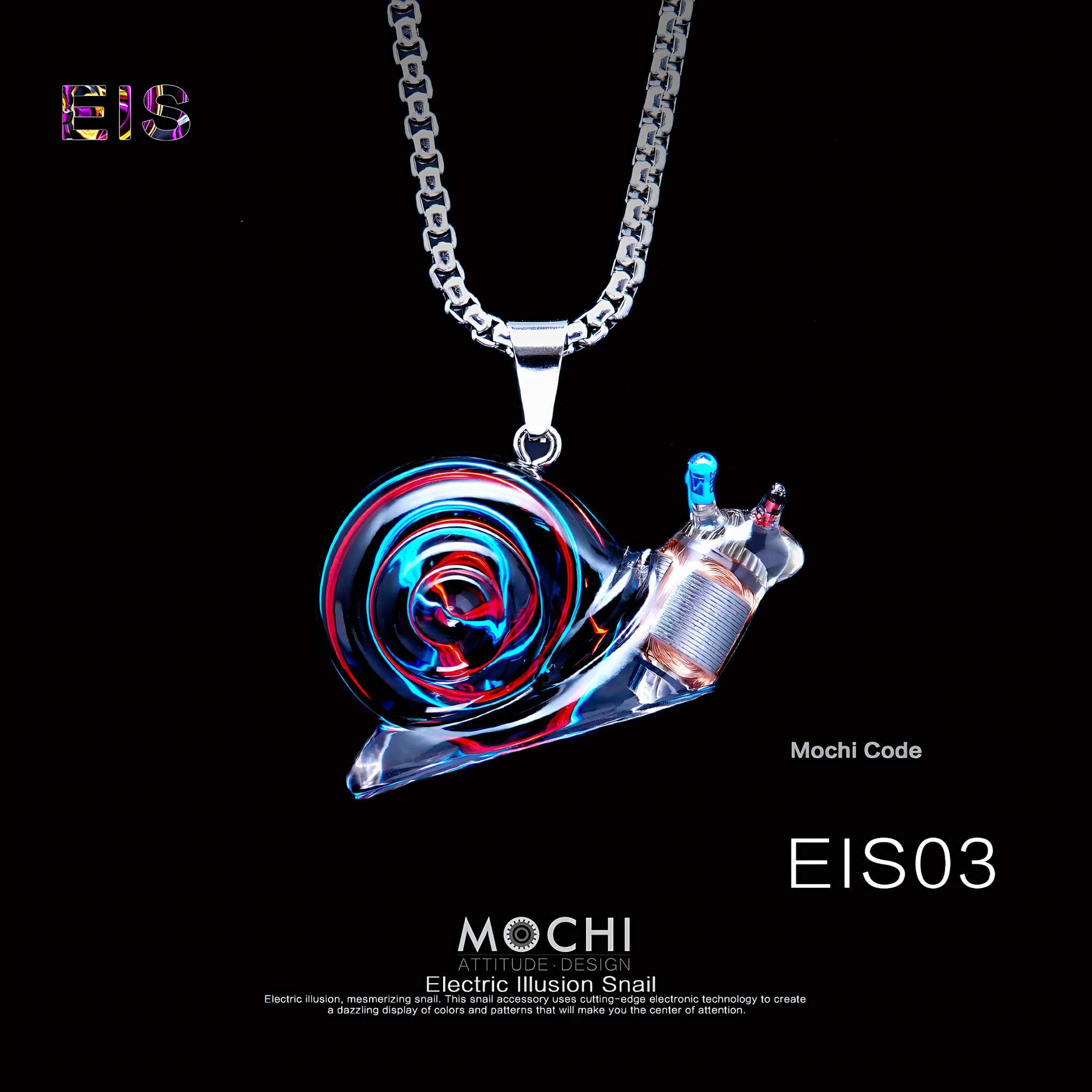 Electric Illusion Snail - Cyberpunk Pendant & Chains | Mochipunk