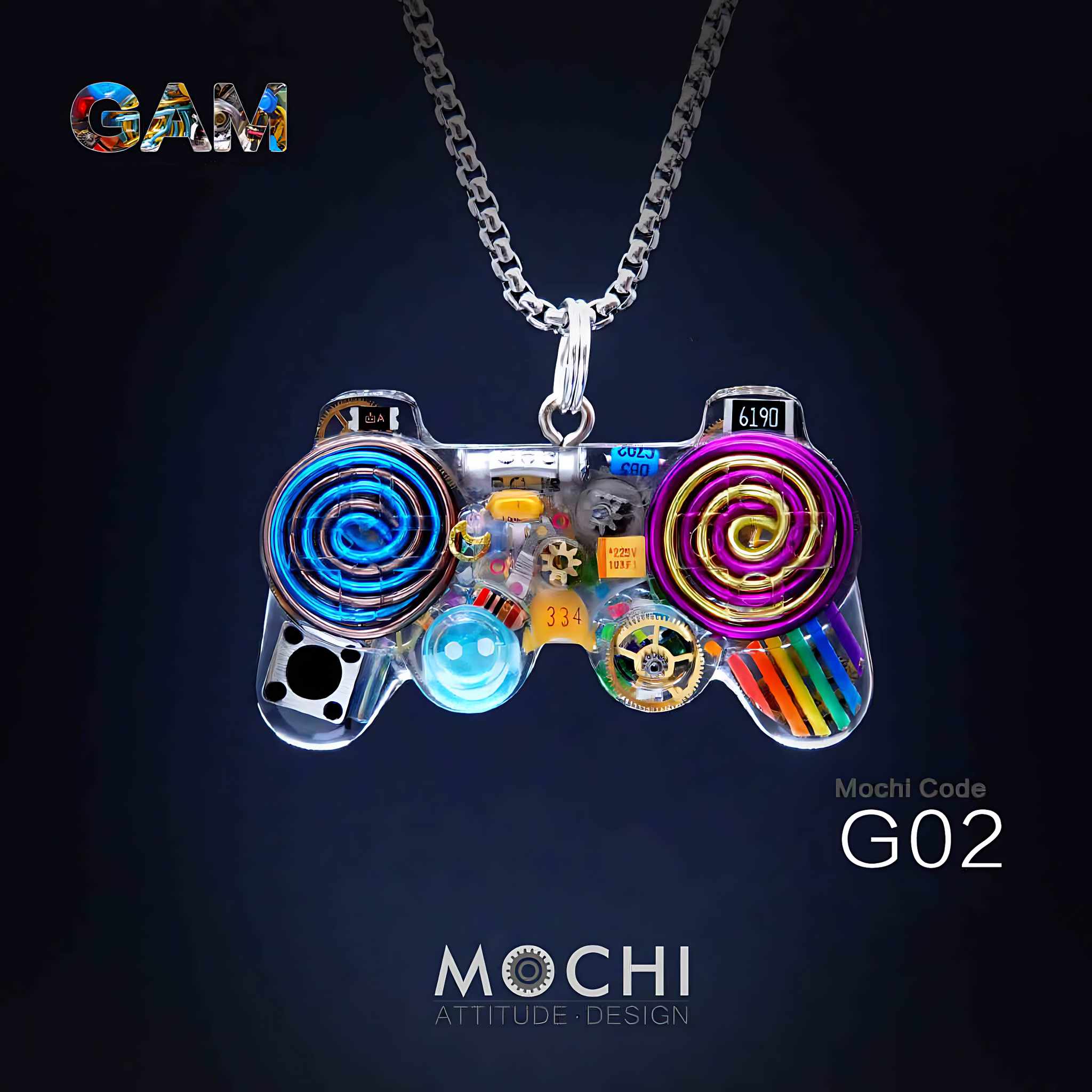 Game Handle - Cyberpunk Pendant & Chains | Mochipunk
