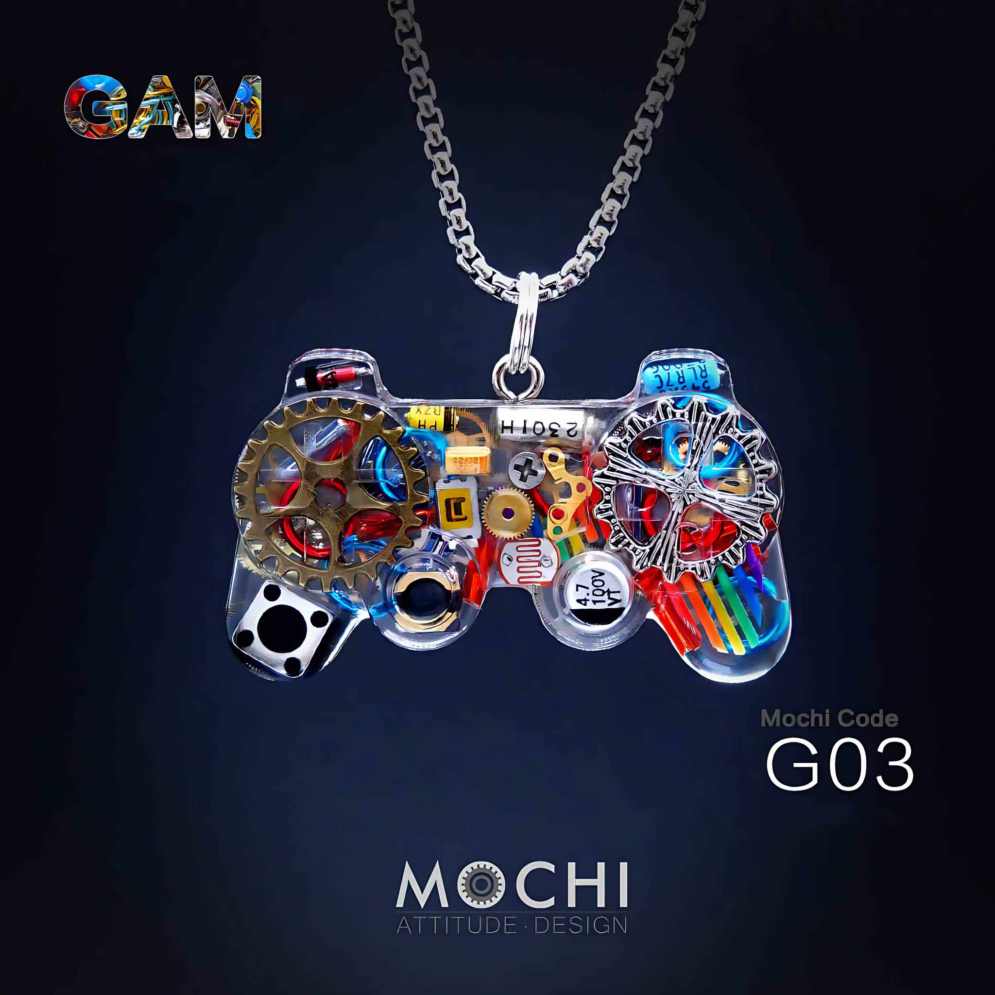 Game Handle - Cyberpunk Pendant & Chains | Mochipunk