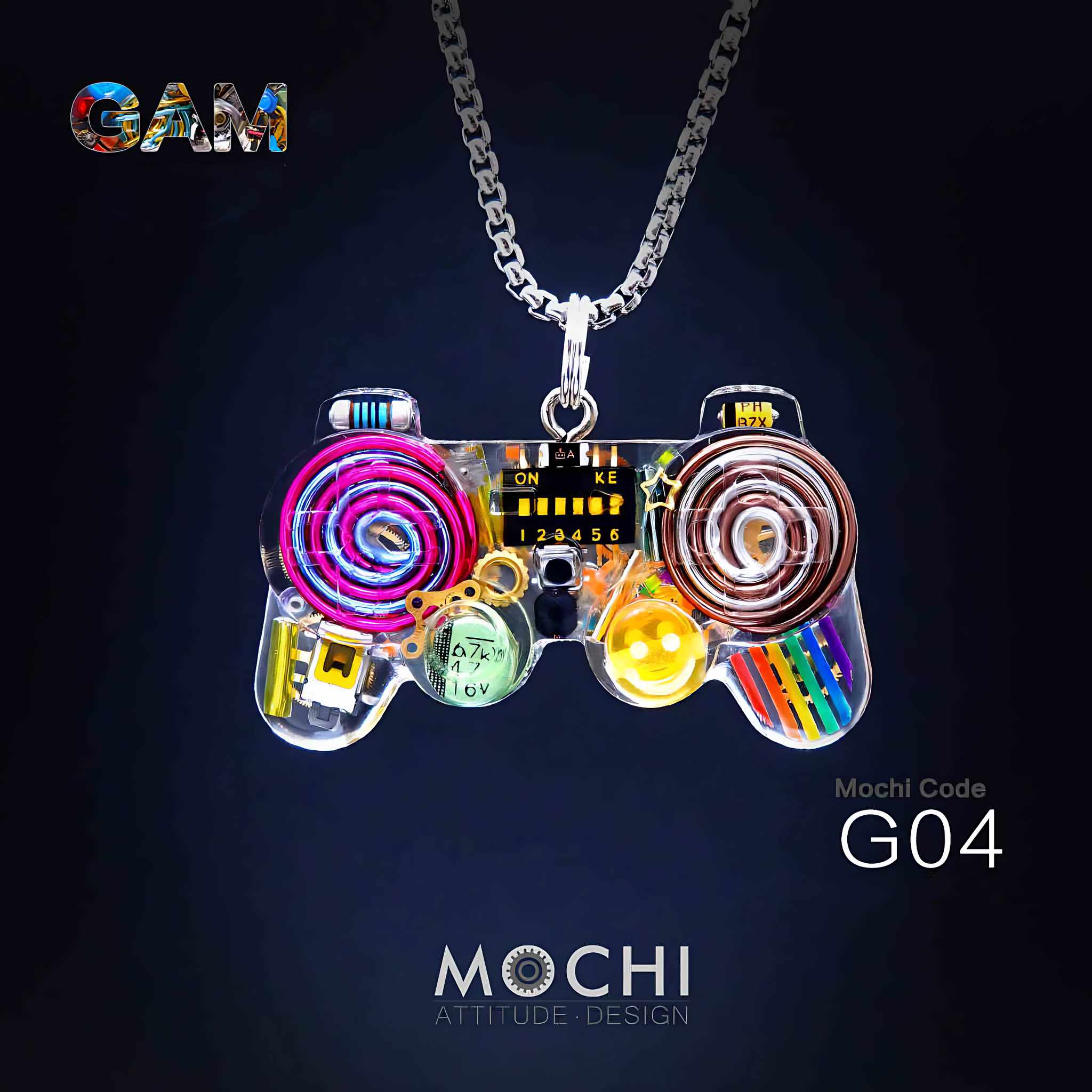 Game Handle - Cyberpunk Pendant & Chains | Mochipunk