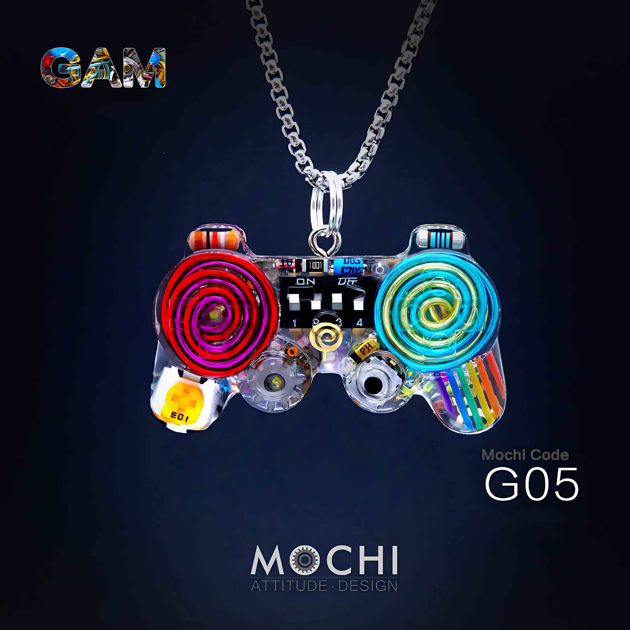 Game Handle - Cyberpunk Pendant & Chains | Mochipunk