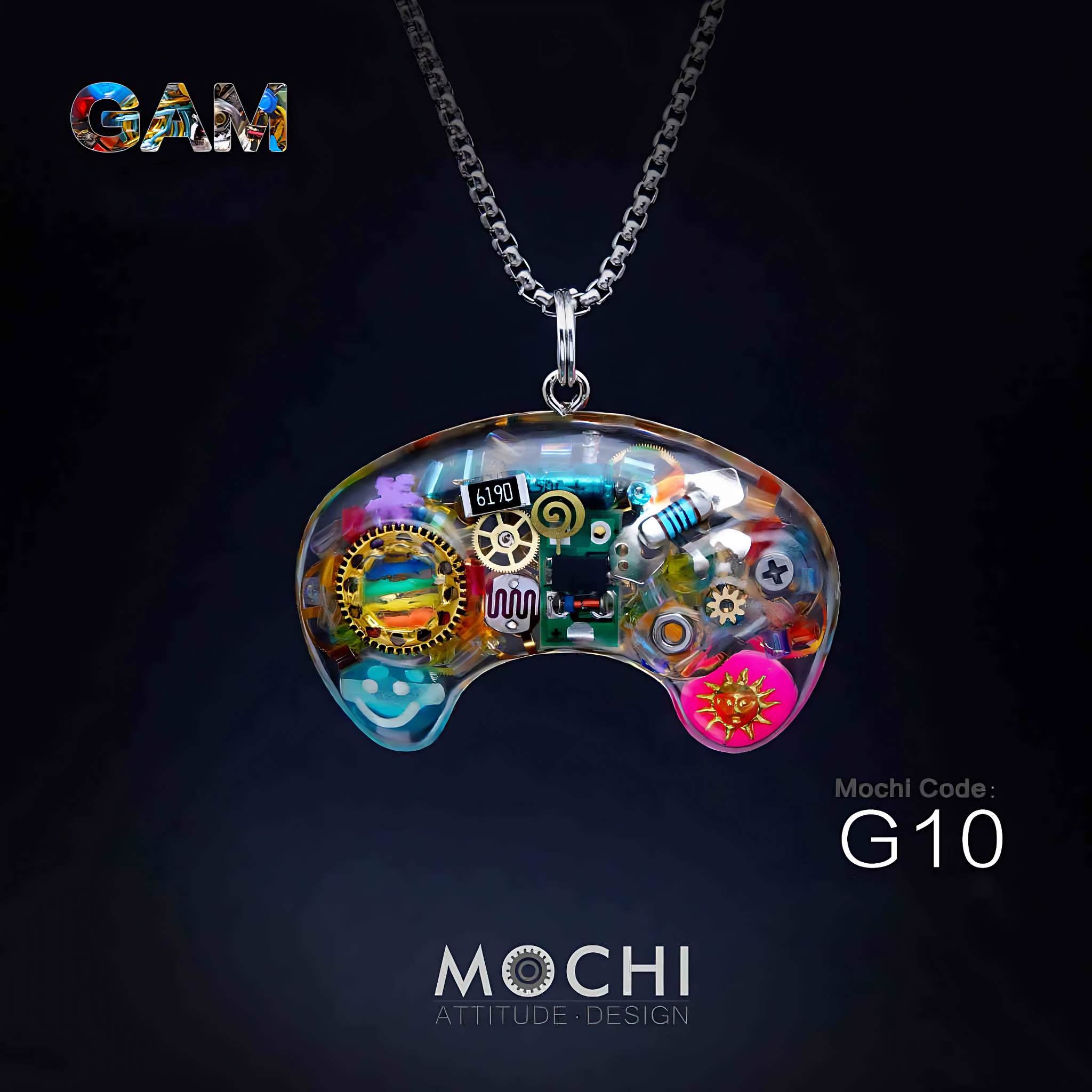 Game Handle - Cyberpunk Pendant & Chains | Mochipunk