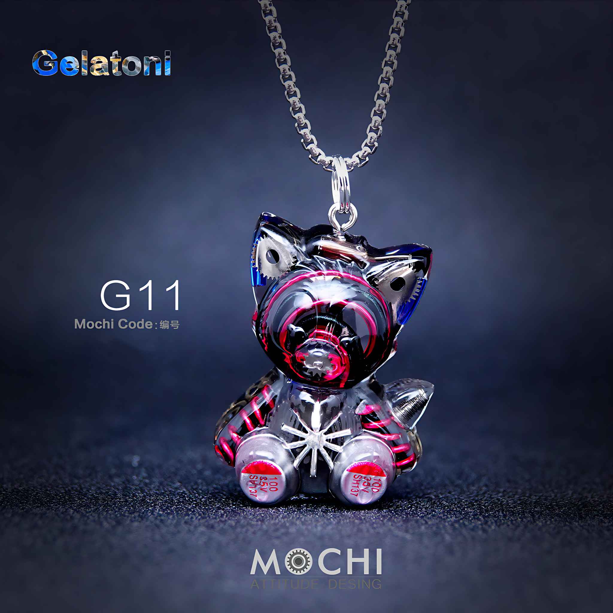 Gelatoni - Cyberpunk Pendant & Chains | Mochipunk