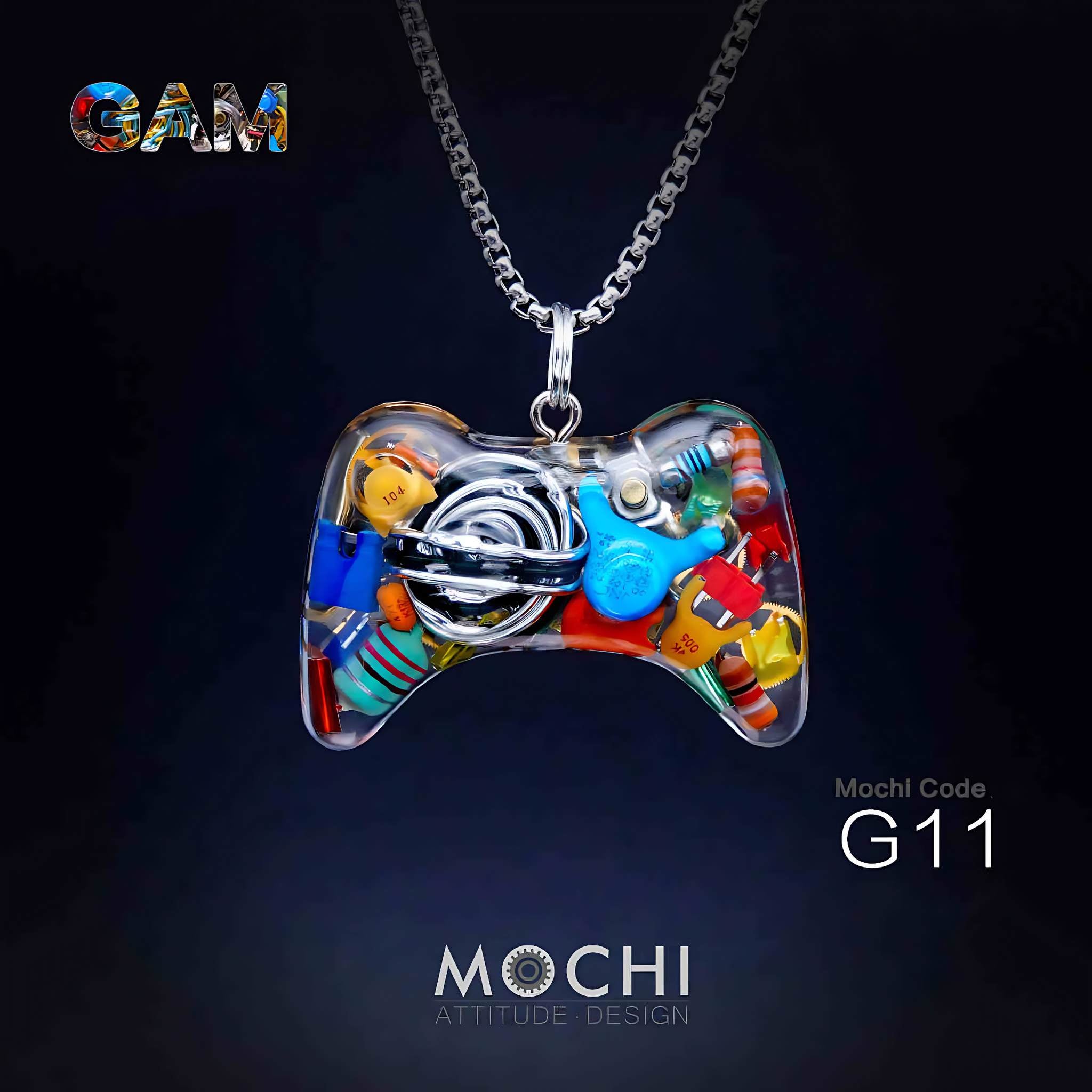 Game Handle - Cyberpunk Pendant & Chains | Mochipunk