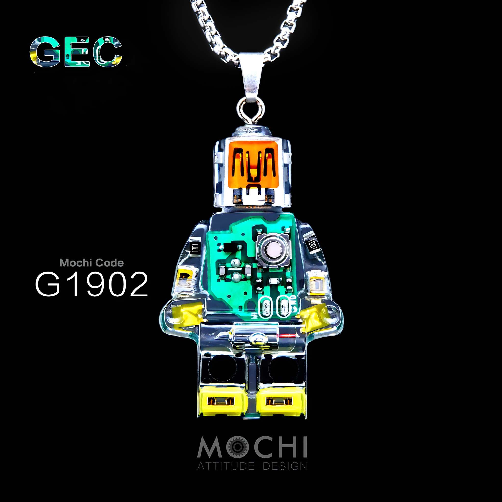 Gear Energy Core - Cyberpunk Pendant & Chains | Mochipunk