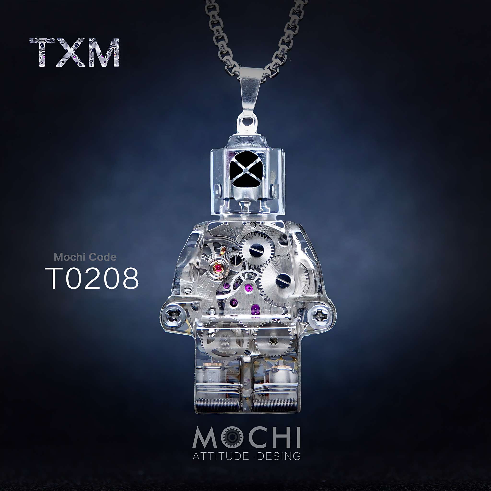 Time Matrix Unit - Cyberpunk Pendant & Chains | Mochipunk