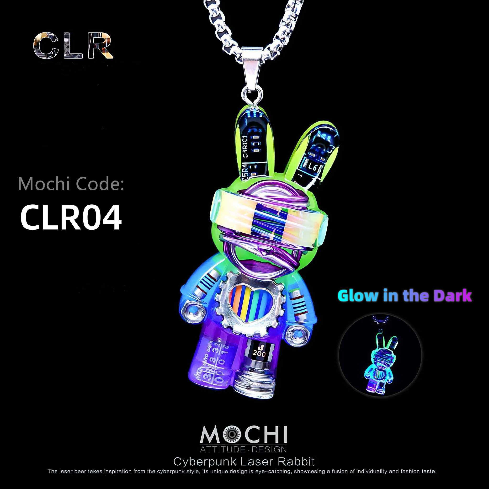Laser Rabbit - Cyberpunk Pendant & Chains | Mochipunk